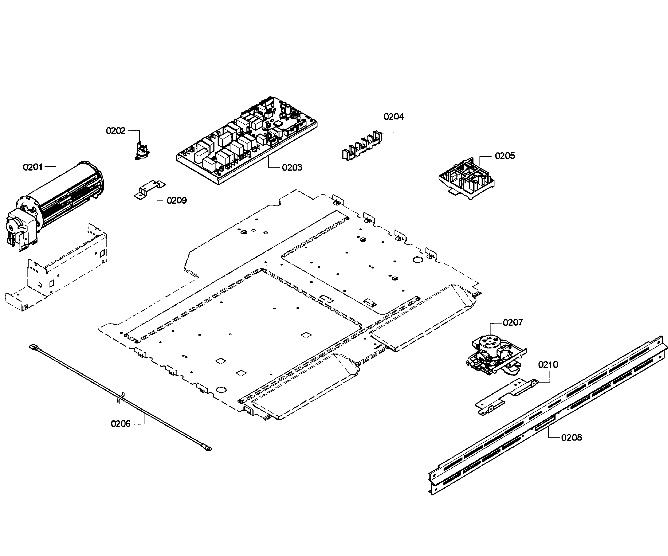 Bosch HBL3560UC/08 pcb's asy diagram
