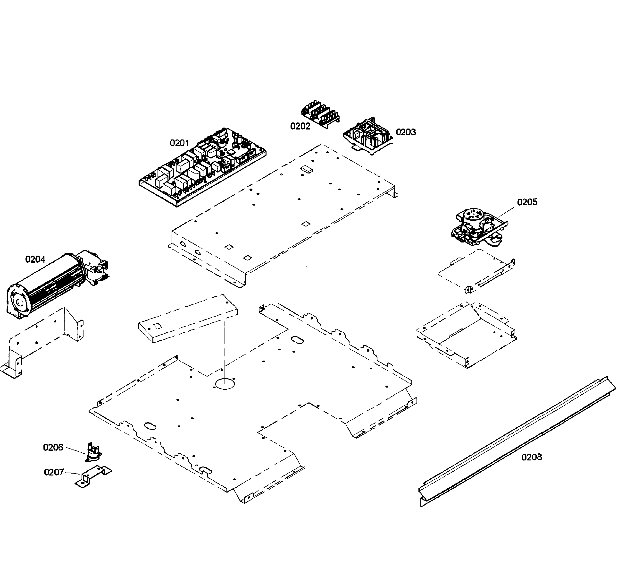 Bosch HBN5650UC/01 pcb's assy diagram
