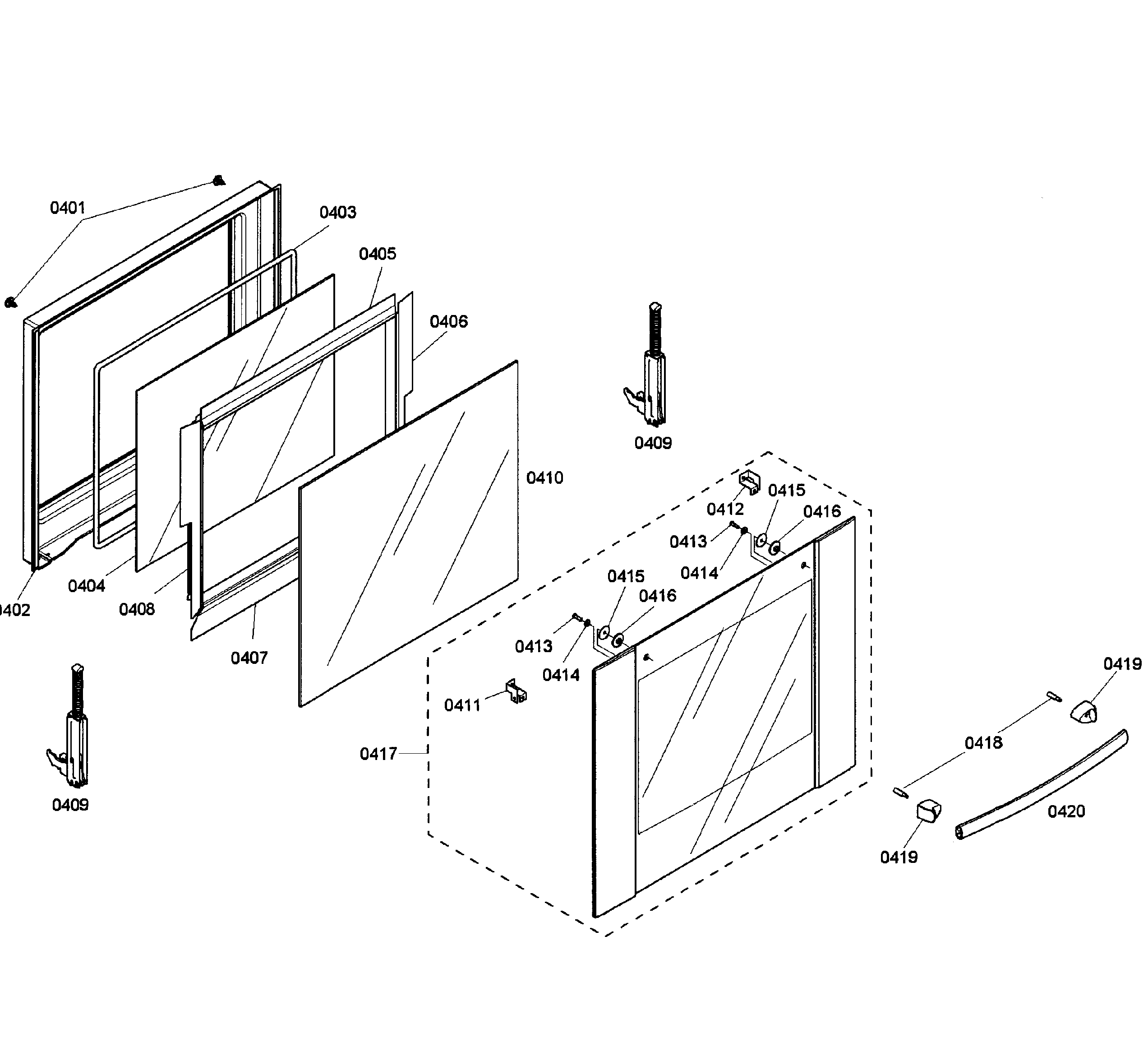 Bosch HBN5650UC/01 door upper diagram