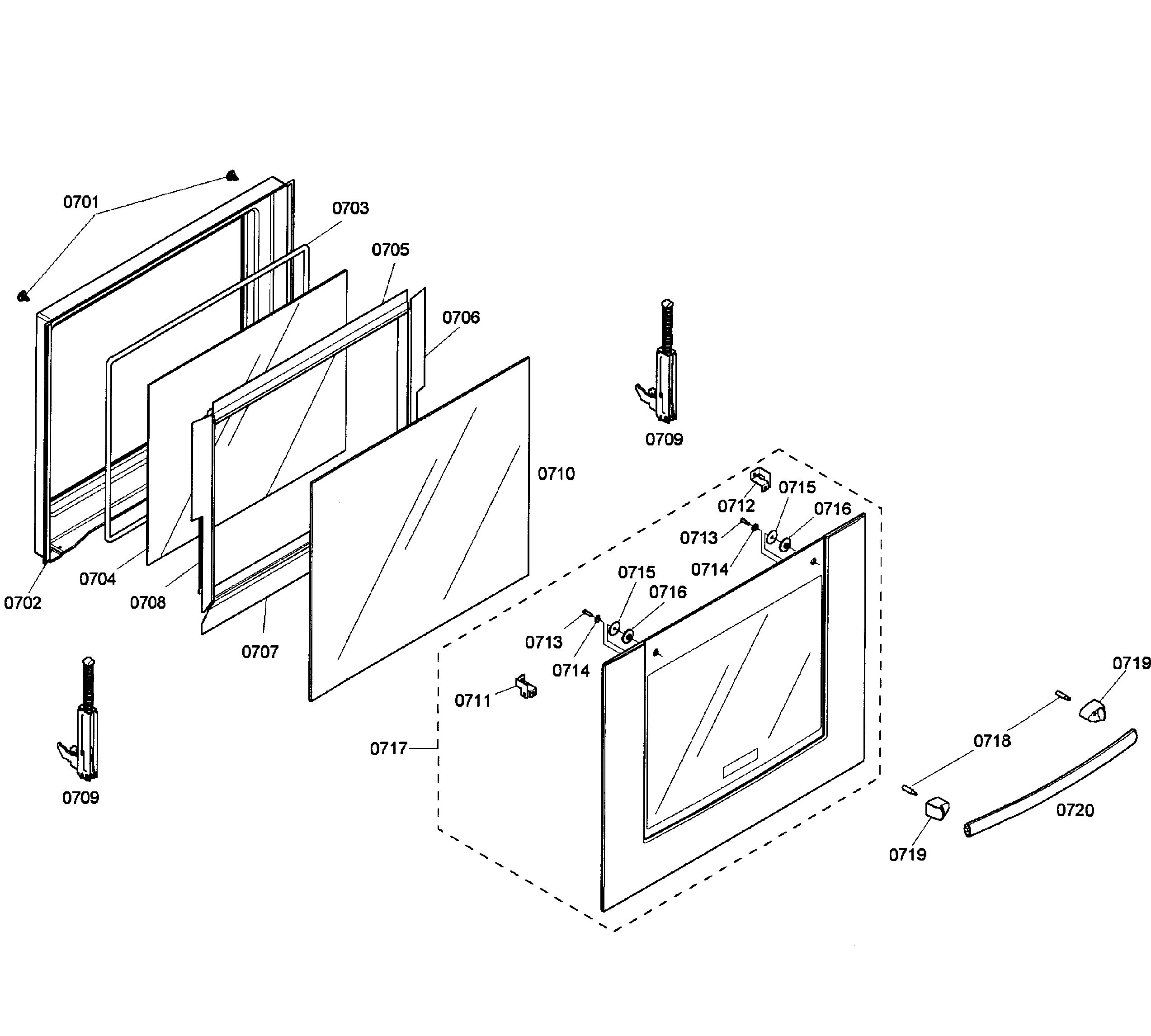Bosch HBN5650UC/01 door lower diagram