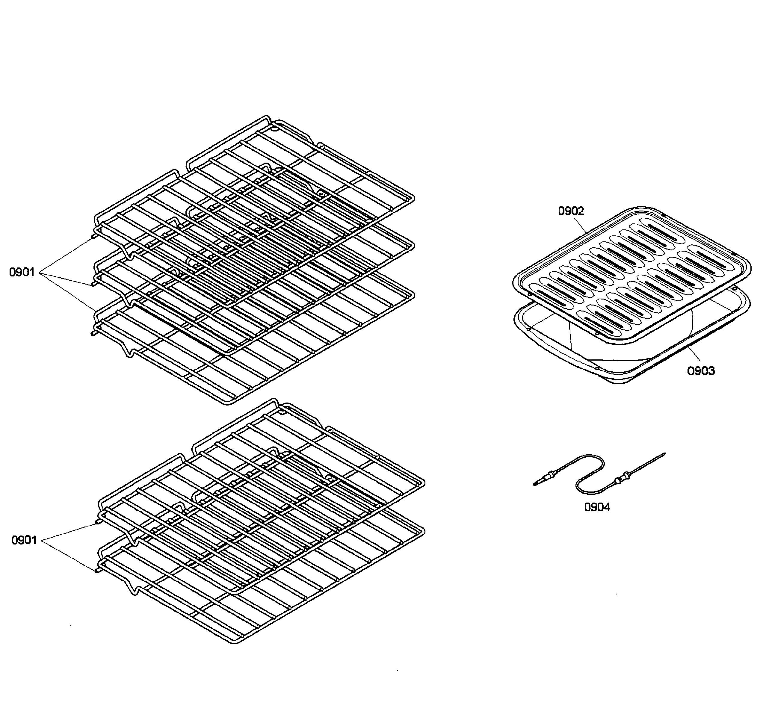 Bosch HBN5650UC/01 shelfs diagram