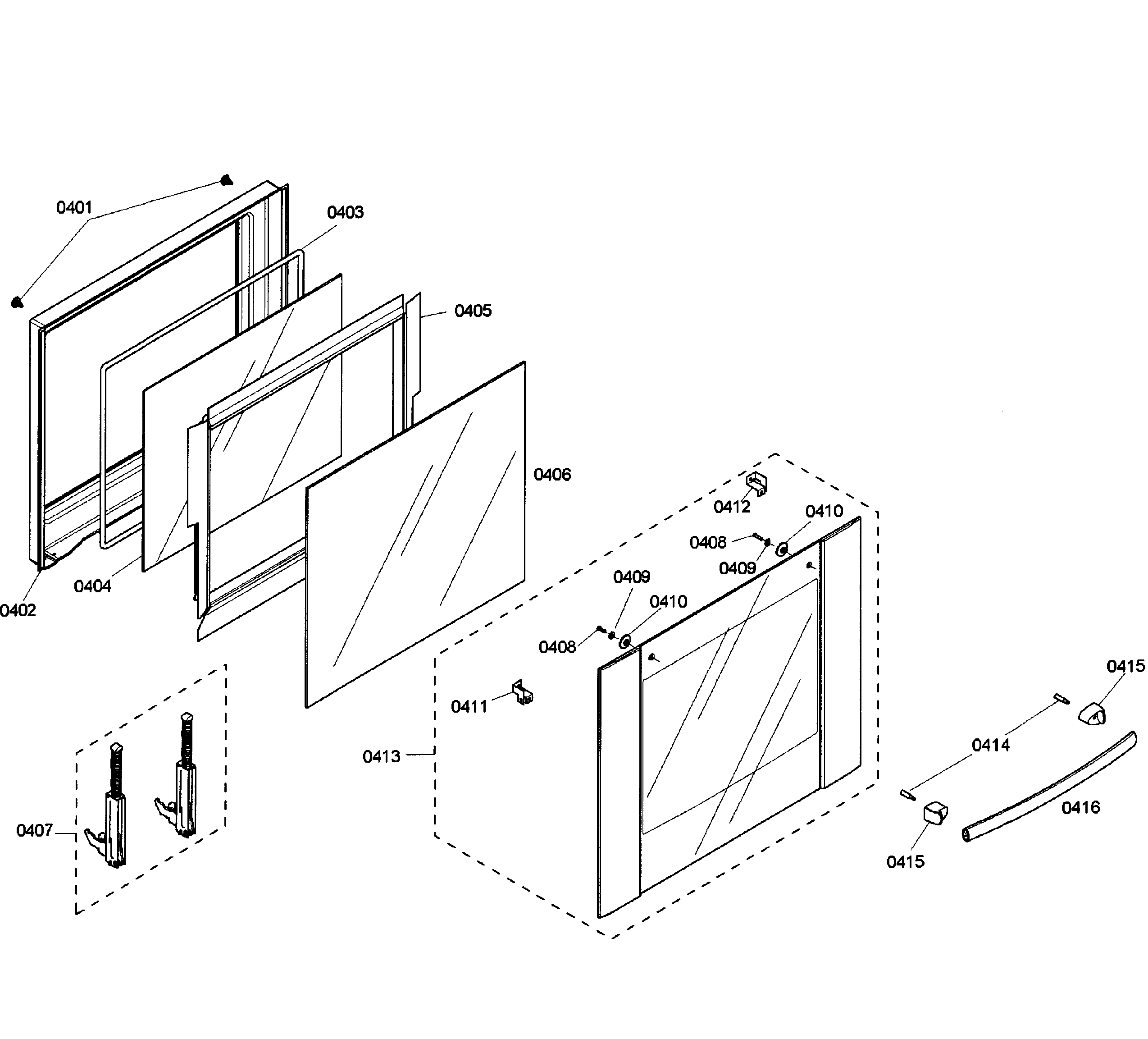 Bosch HBN5650UC/03 door upper diagram