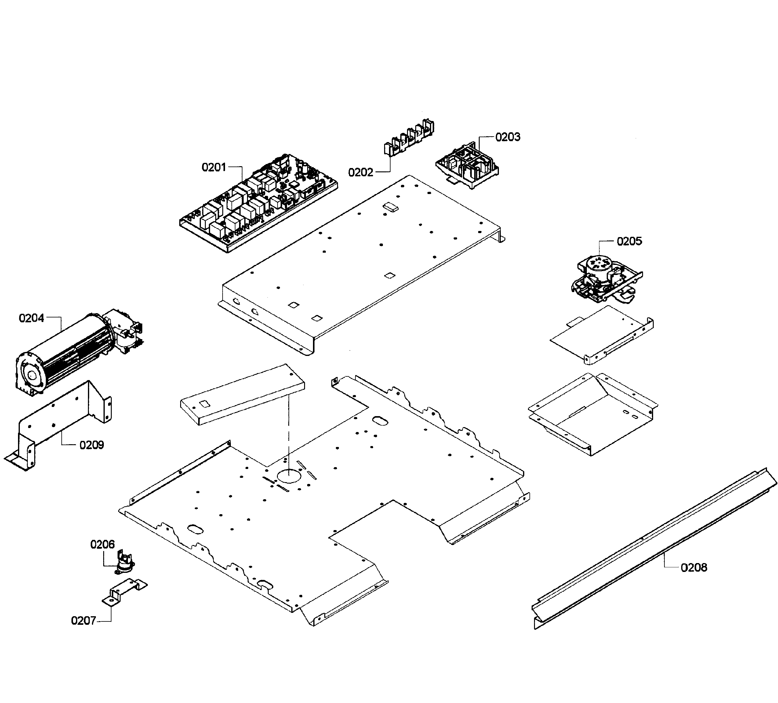 Bosch HBN5650UC/06 pcb's assy diagram