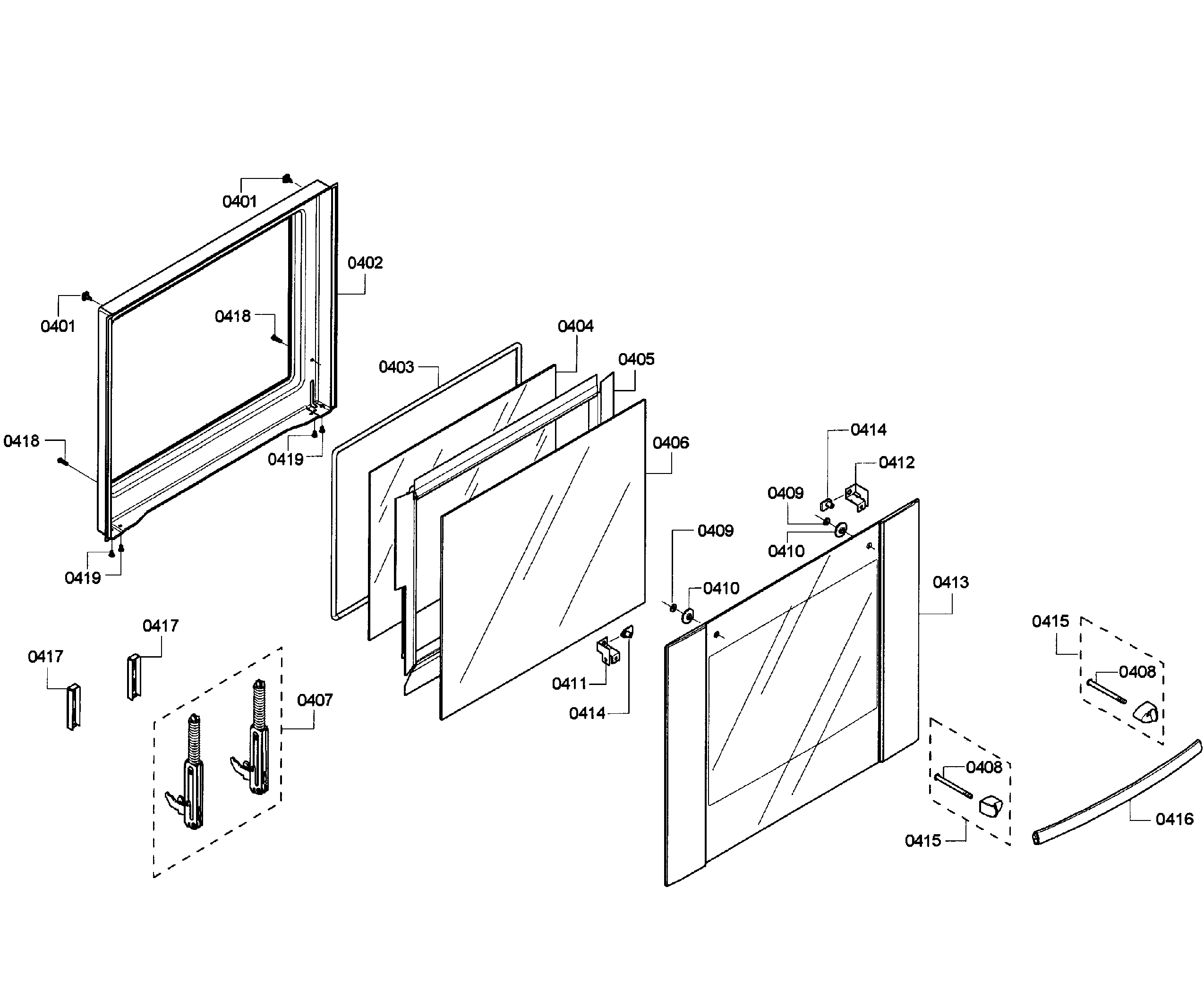 Bosch HBN5650UC/09 door upper diagram