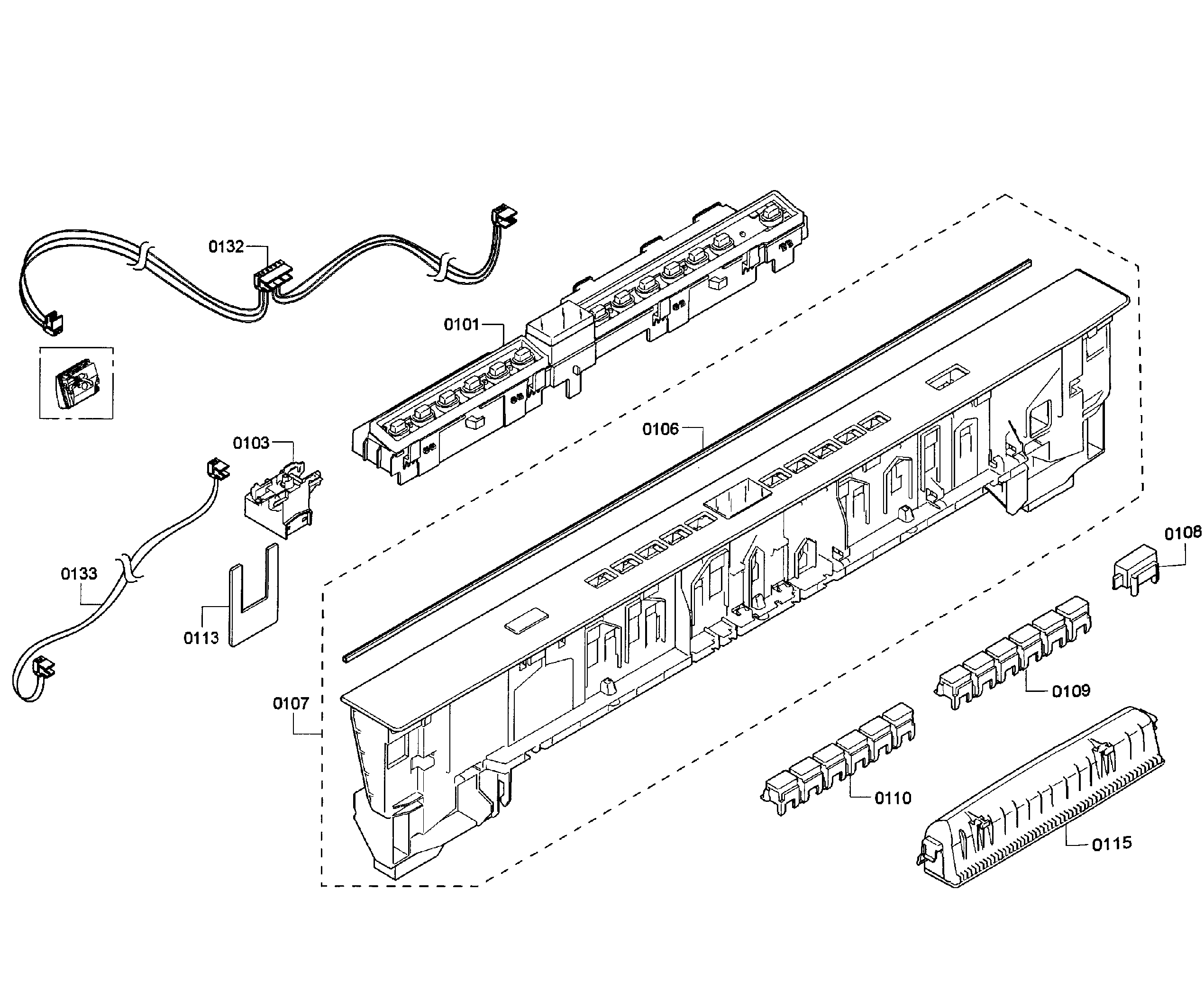 Bosch SHX65T55UC/01 control panel diagram