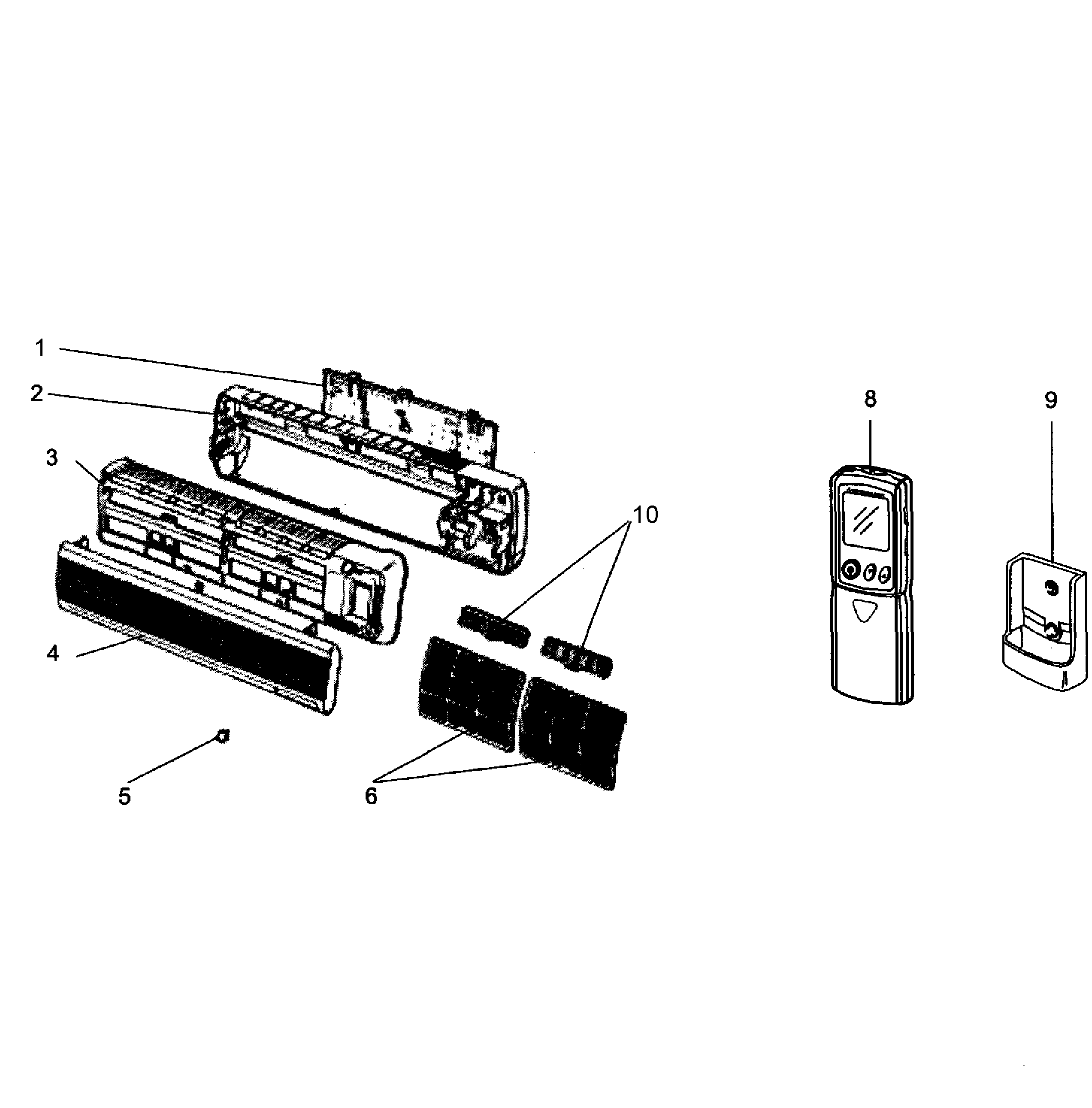 Mitsubishi MS17TN cabinet parts diagram