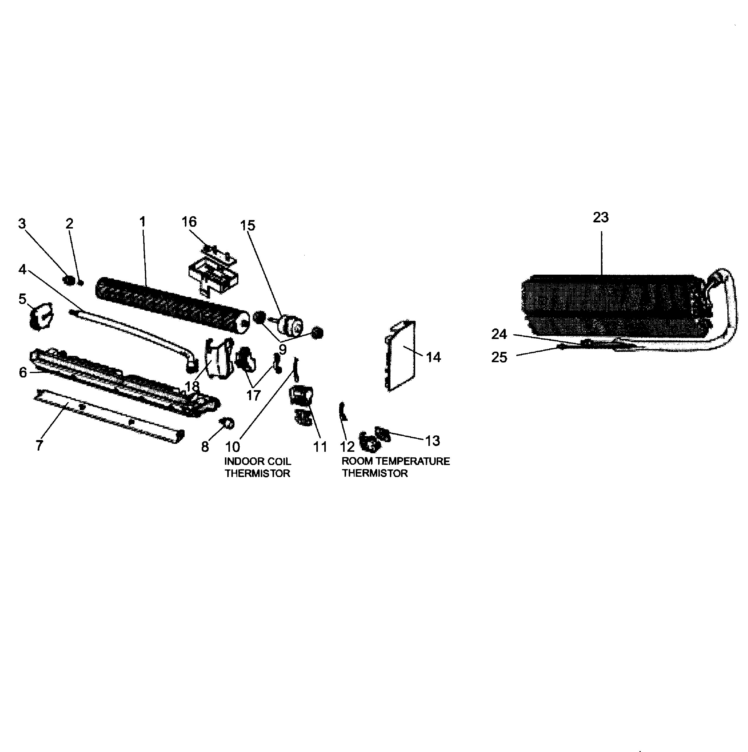 Mitsubishi MS17TN motor fan assy diagram