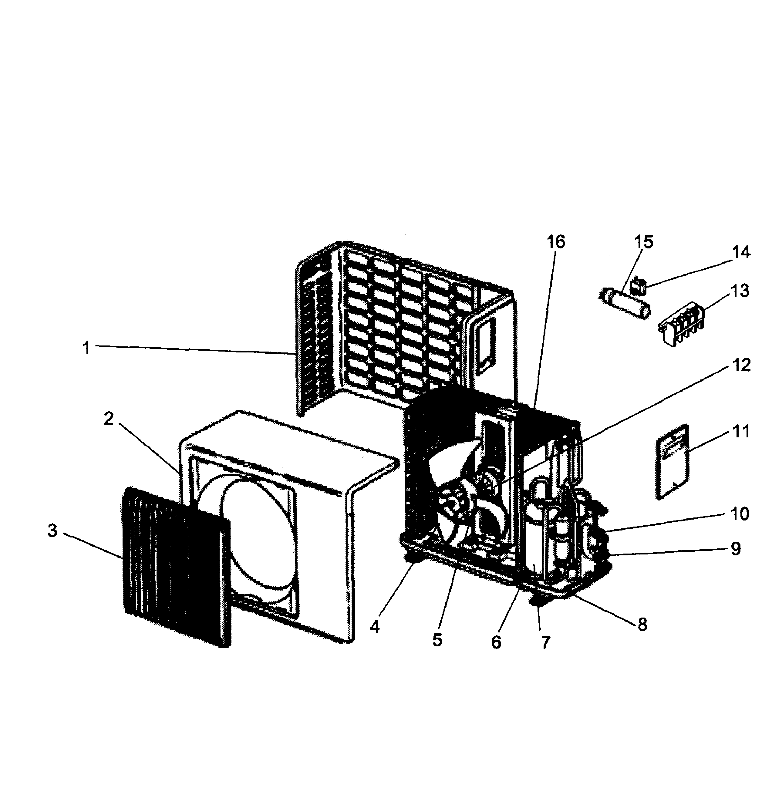 Mitsubishi MU17TN a/c unit diagram