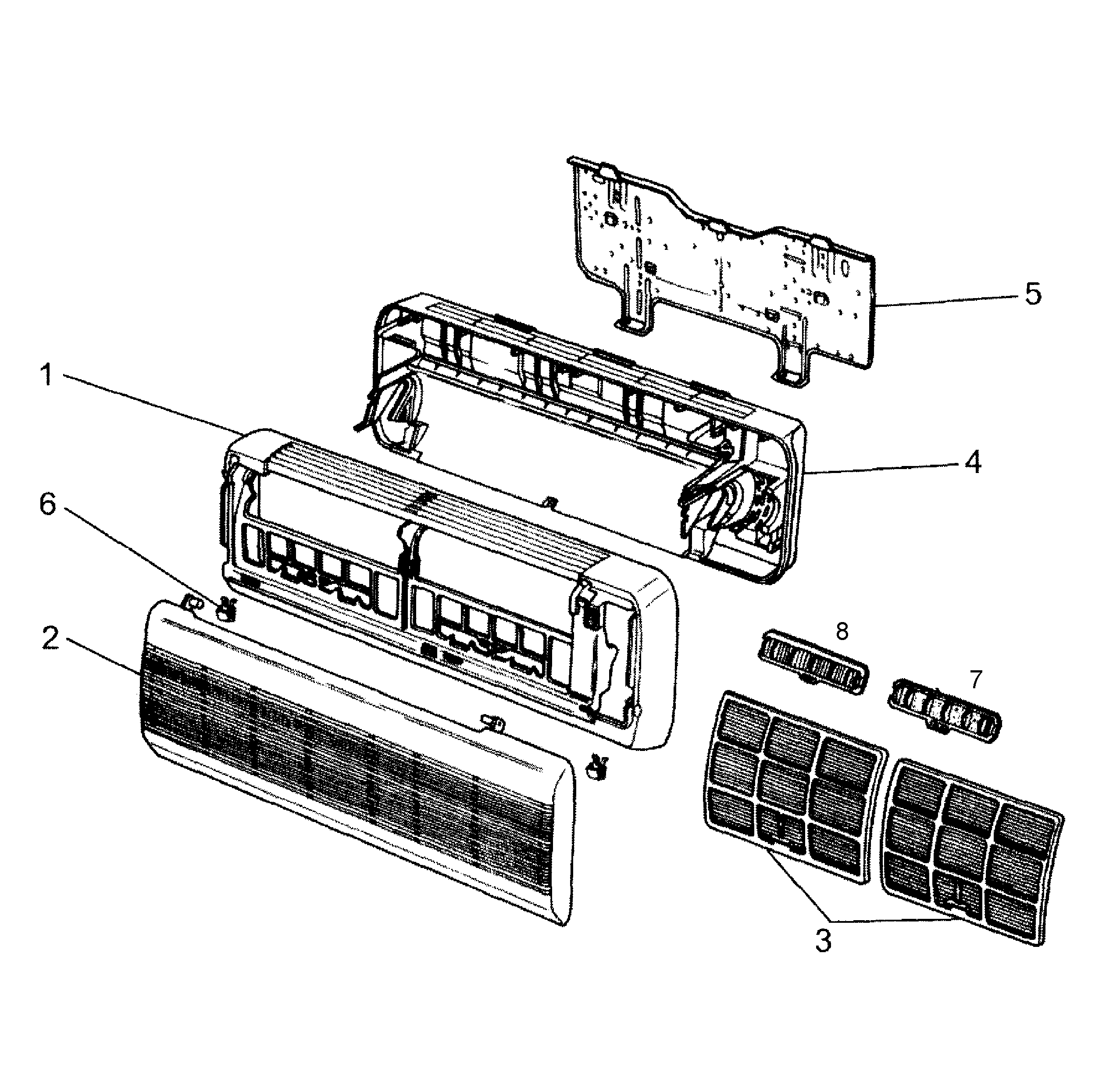 Mitsubishi MS09NW cabinet parts diagram