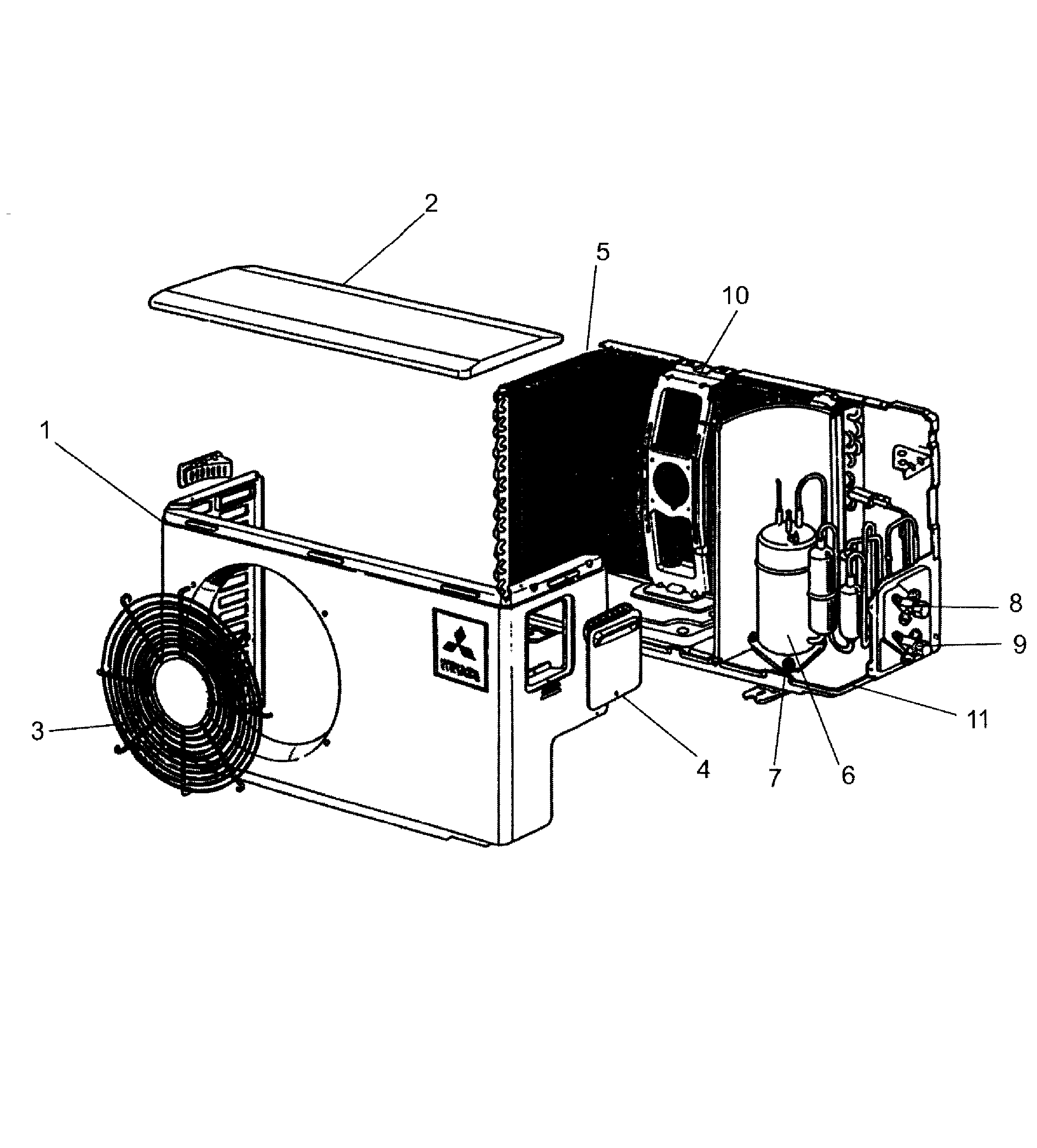 Mitsubishi MU09NW a/c unit diagram
