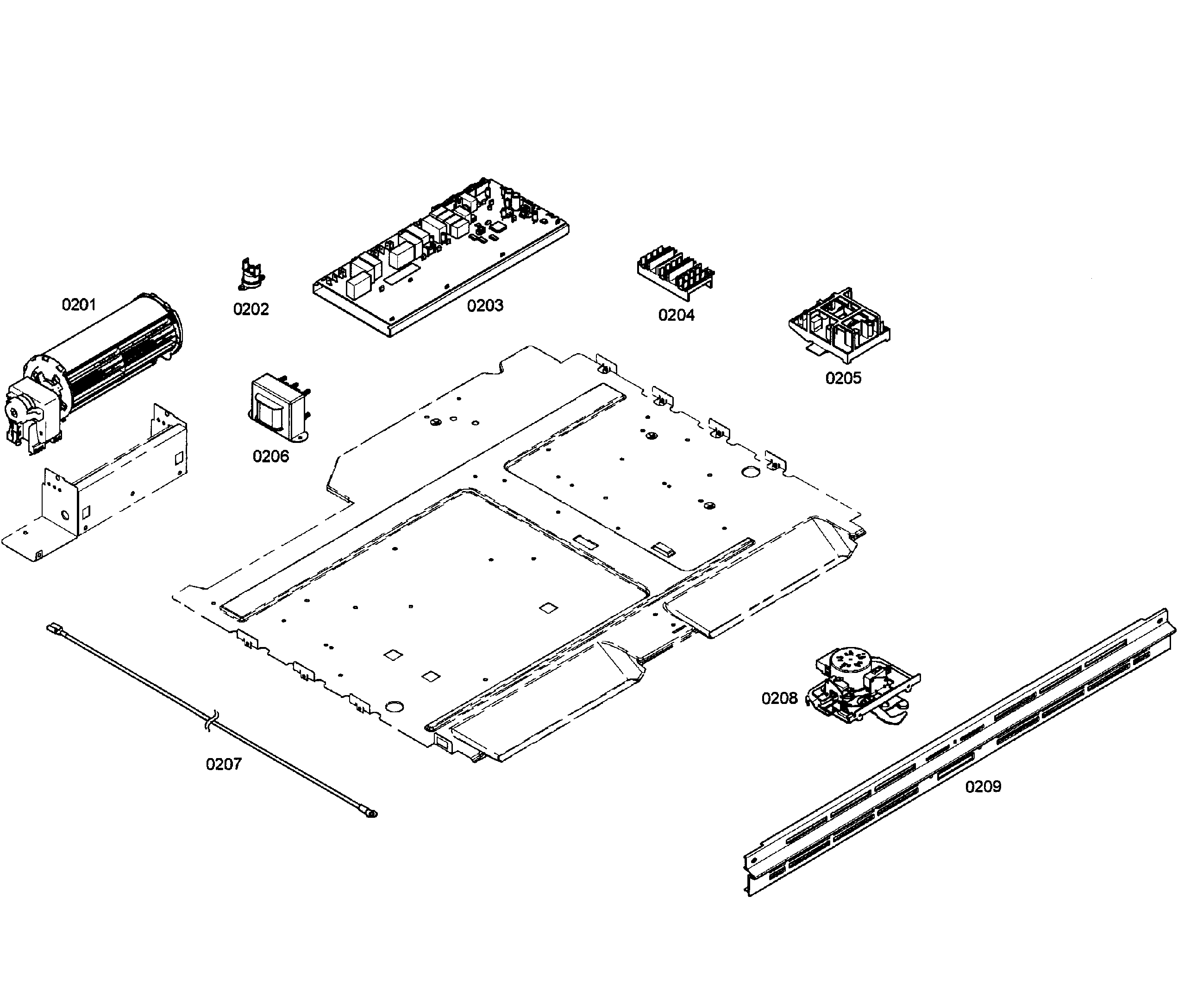 Bosch HBL8450UC/02 pcb.s assy diagram