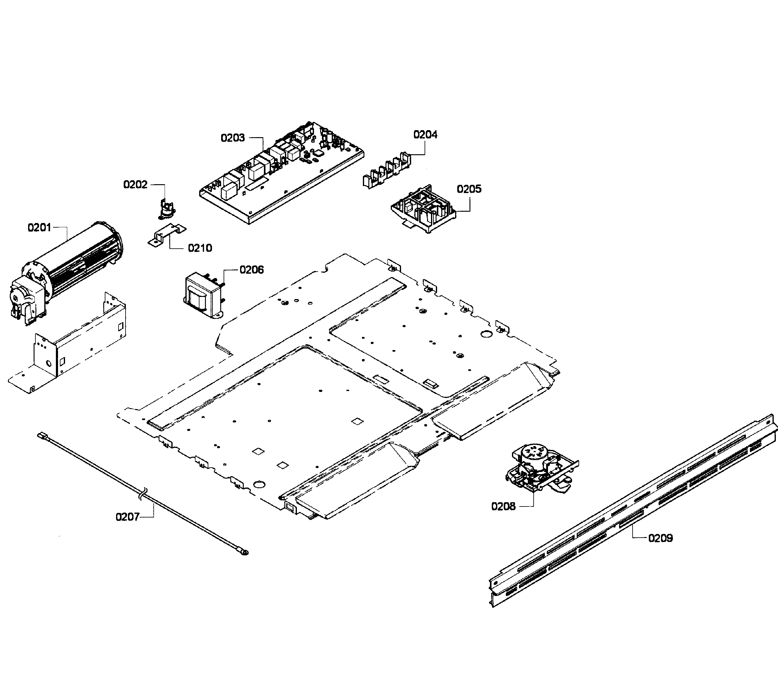 Bosch HBL8450UC/06 pcb's assy diagram