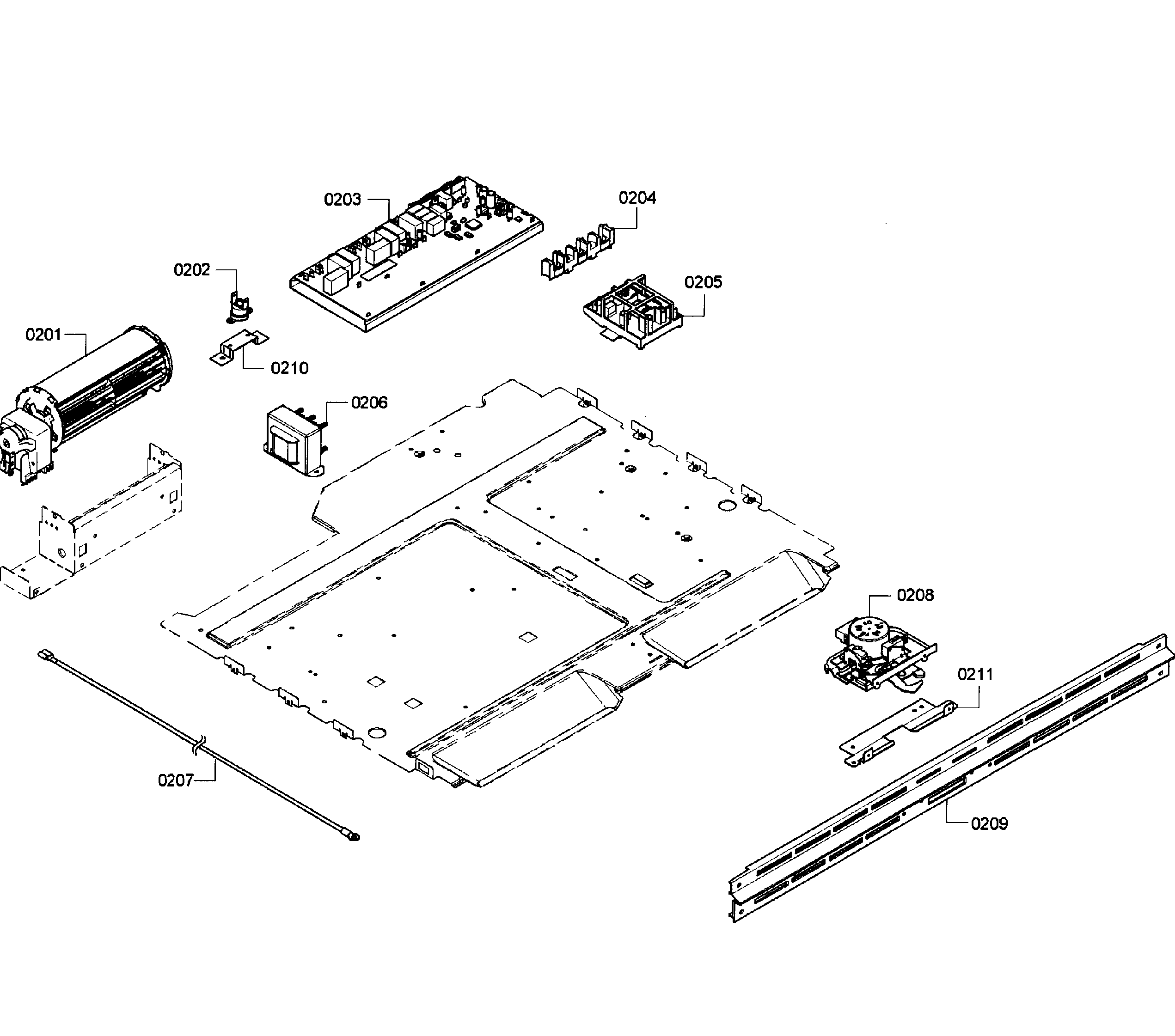 Bosch HBL8450UC/09 pcb's assy diagram