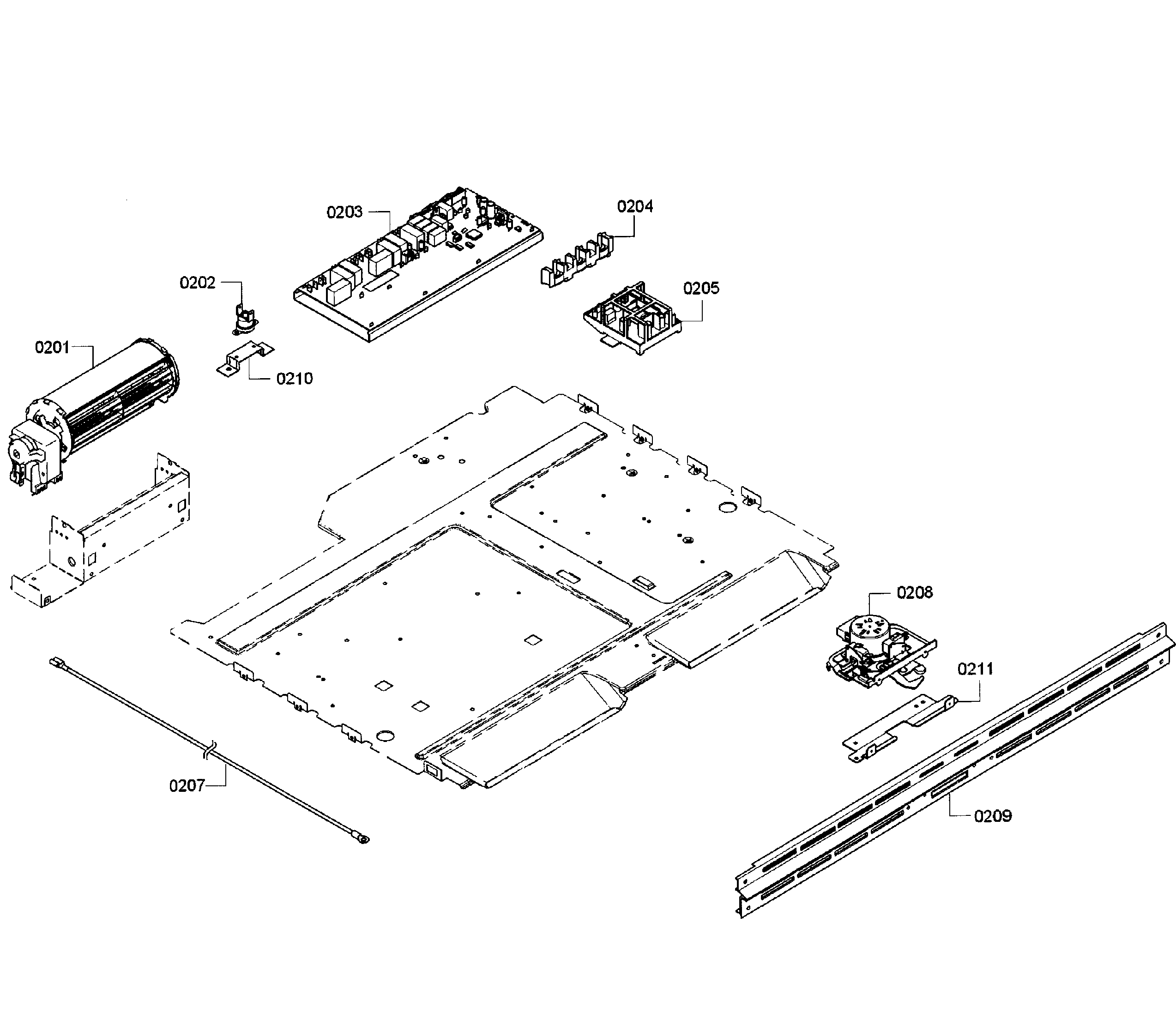 Bosch HBL8450UC/10 pcb's assy diagram