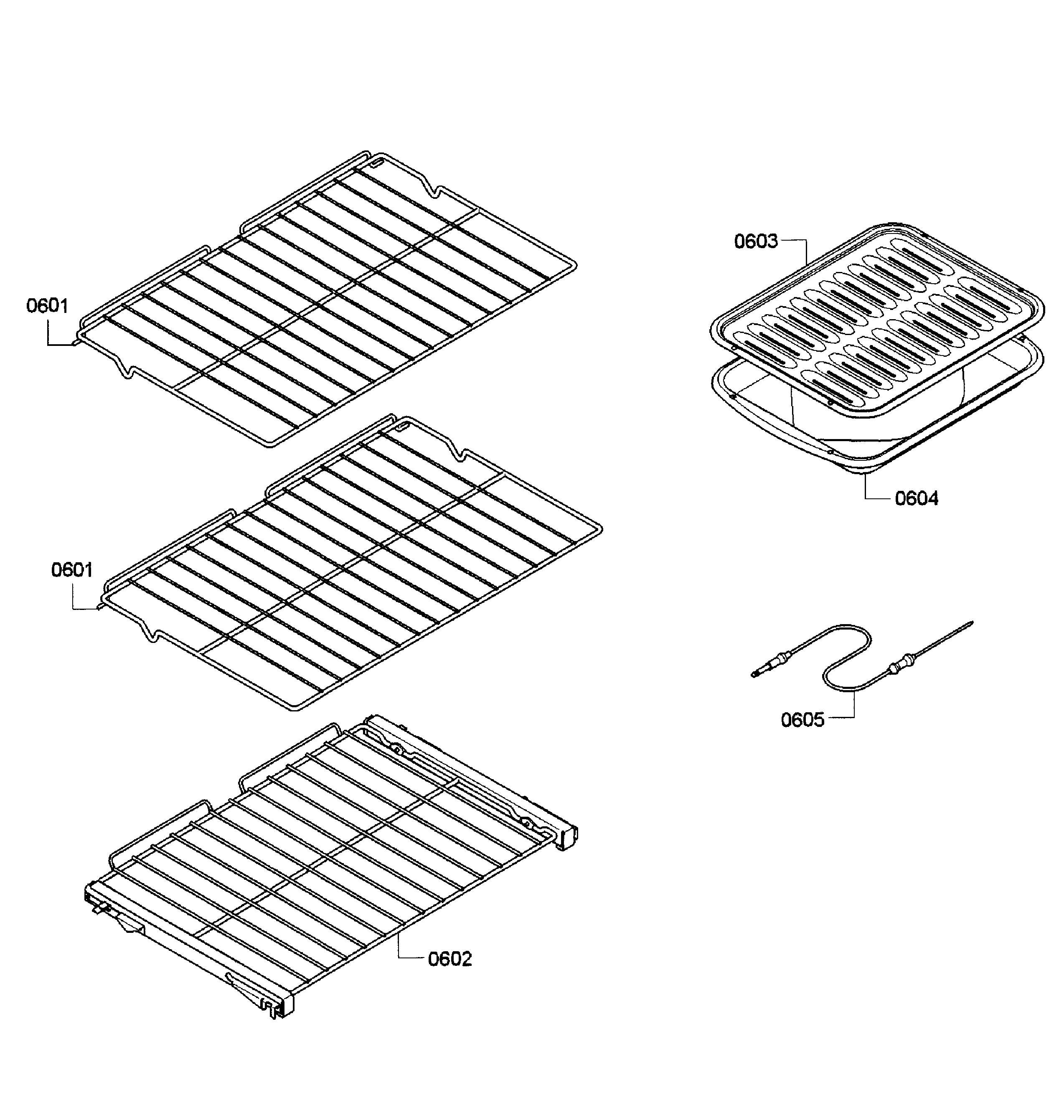 Bosch HBL8450UC/10 shelfs diagram