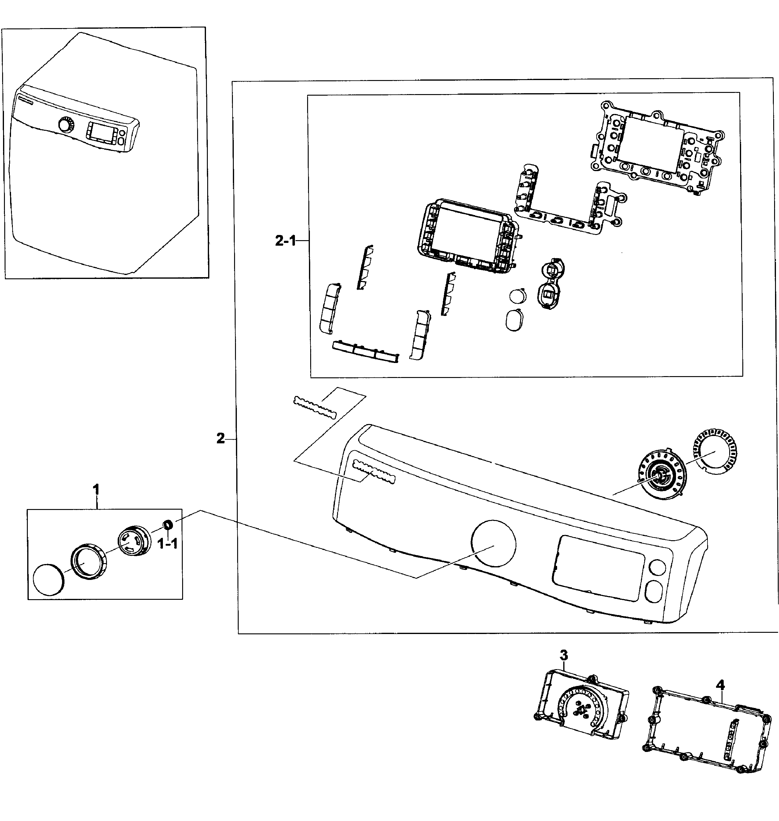 Samsung DV520AEP/XAA-01 control panel diagram