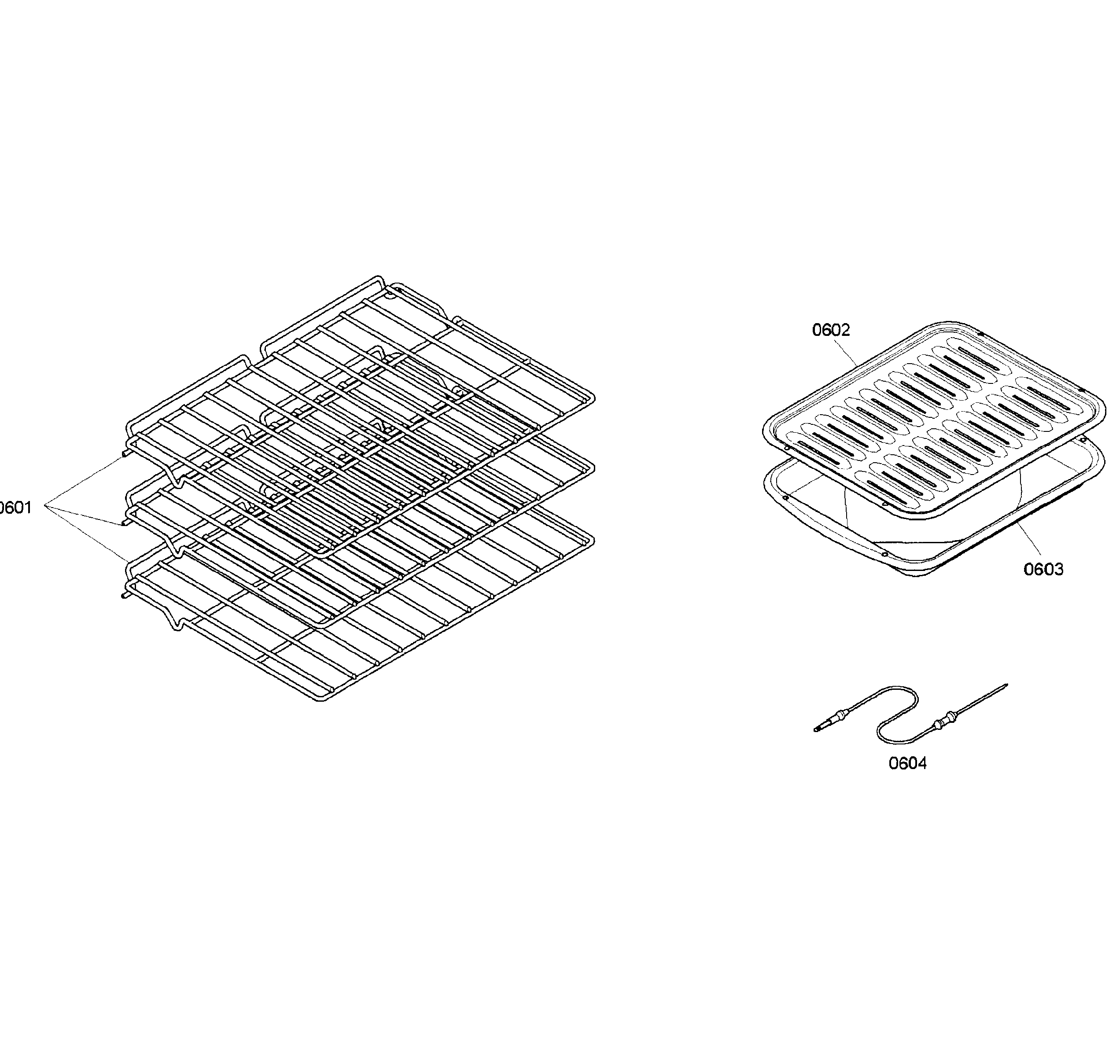 Bosch HBN5450UC/01 shelfs diagram