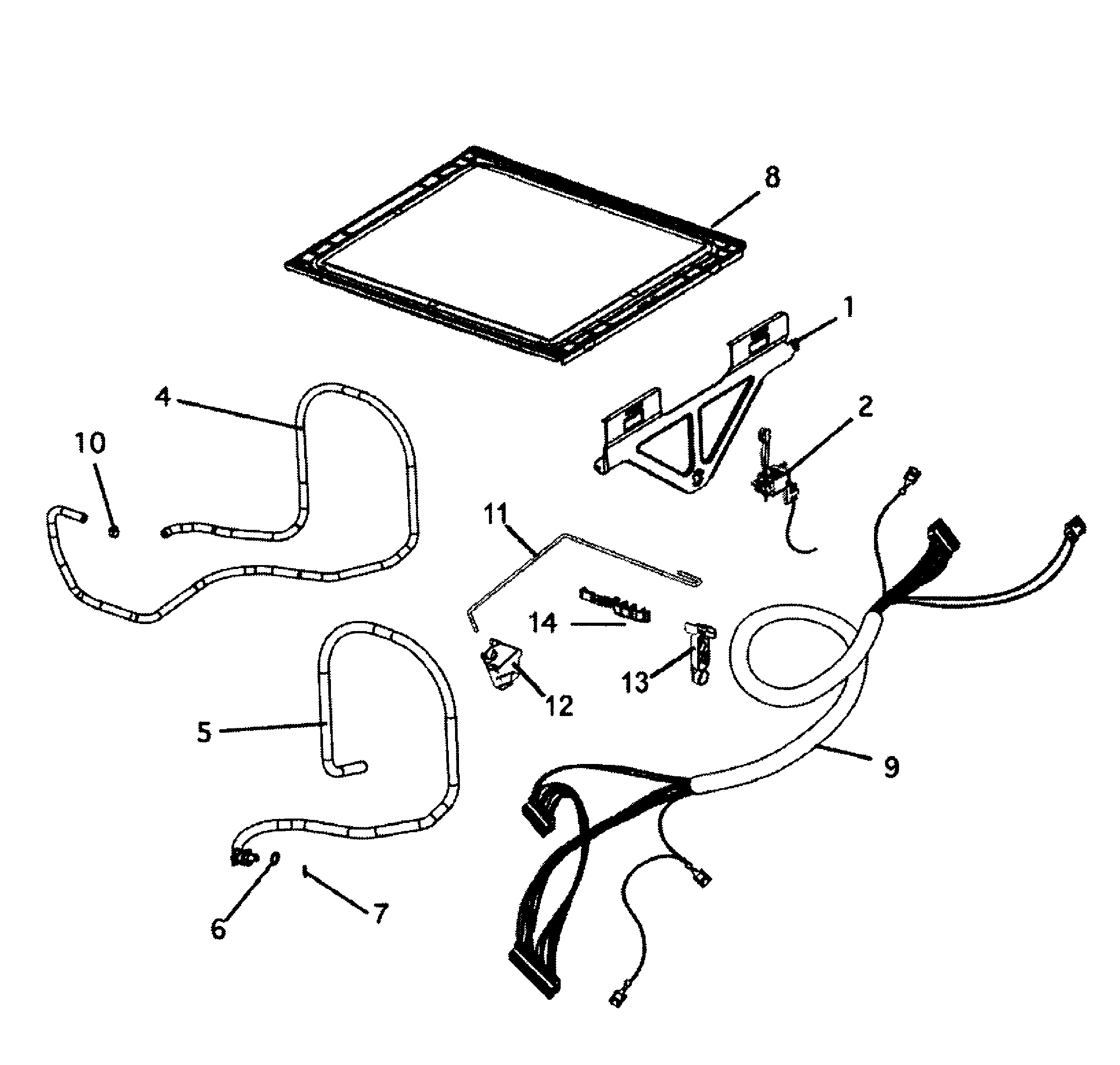 Fisher & Paykel DD603-88445-B lid/link assy diagram