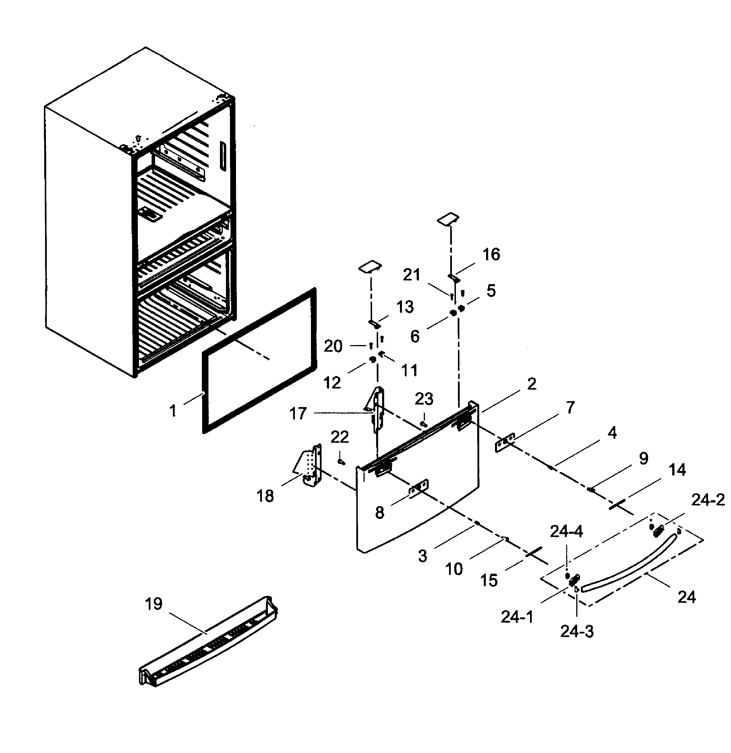 Samsung RF31FMESBSR/AA-01 freezer door diagram