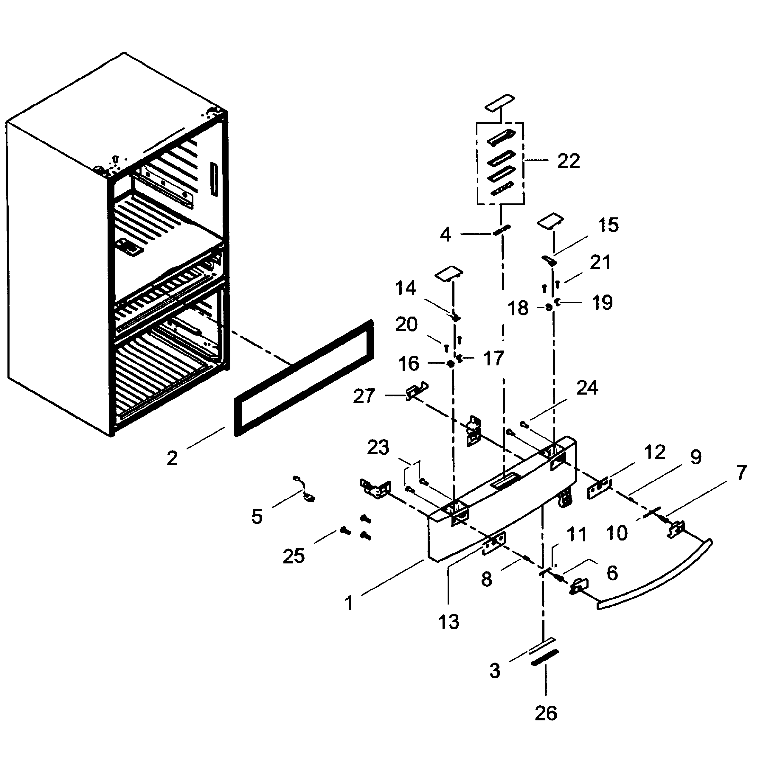 Samsung RF31FMESBSR/AA-01 flexzone door diagram
