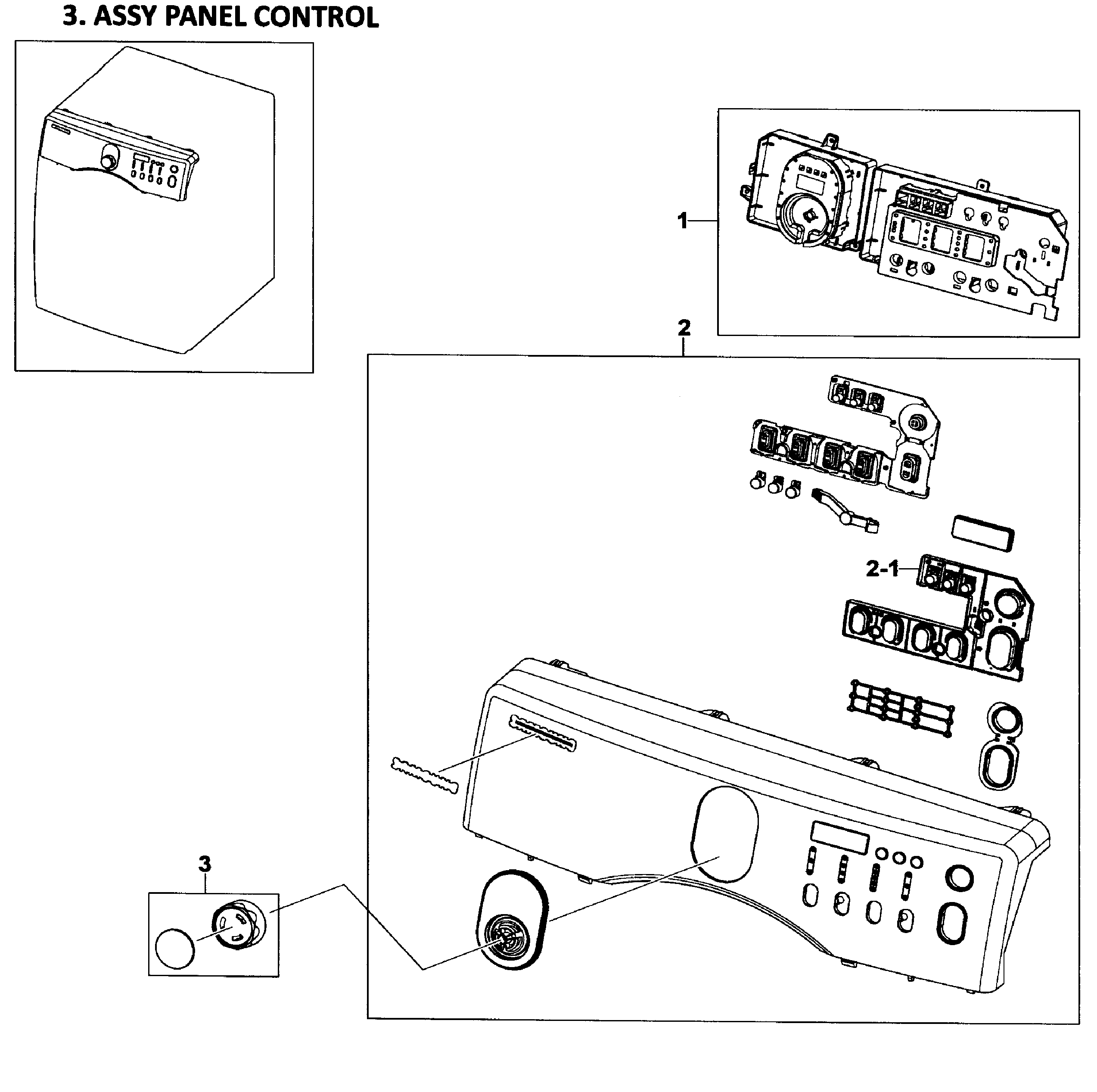 Samsung DV218AEB/XAA-01 control panel diagram