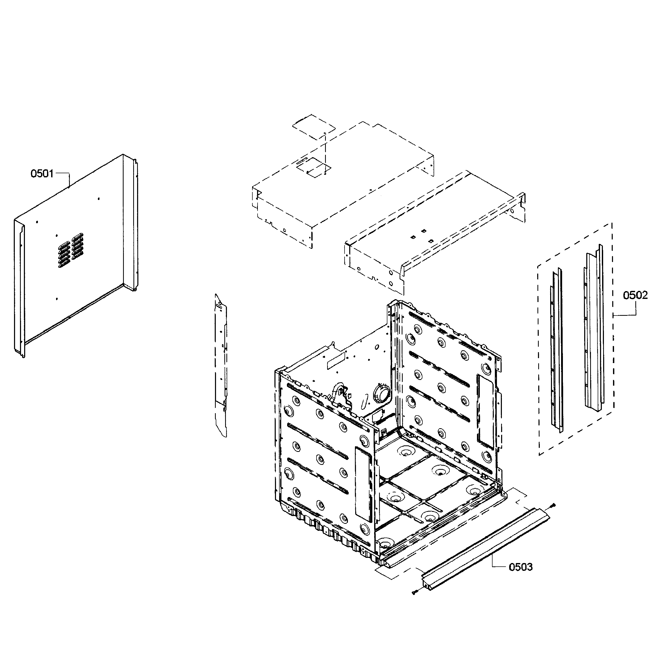 Bosch HBN3450UC/01 cabinet diagram