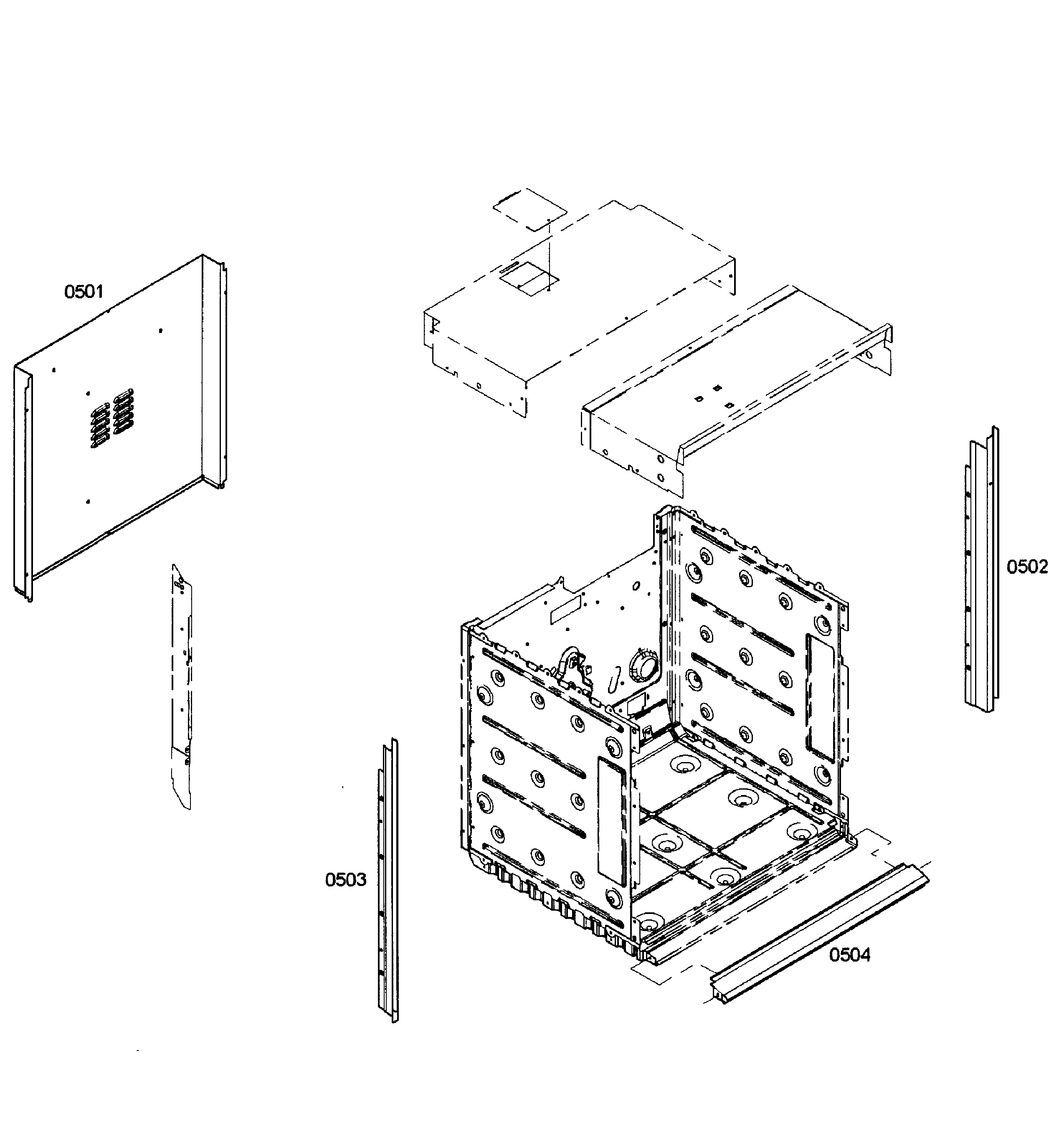 Bosch HBN3450UC/02 cabinet diagram
