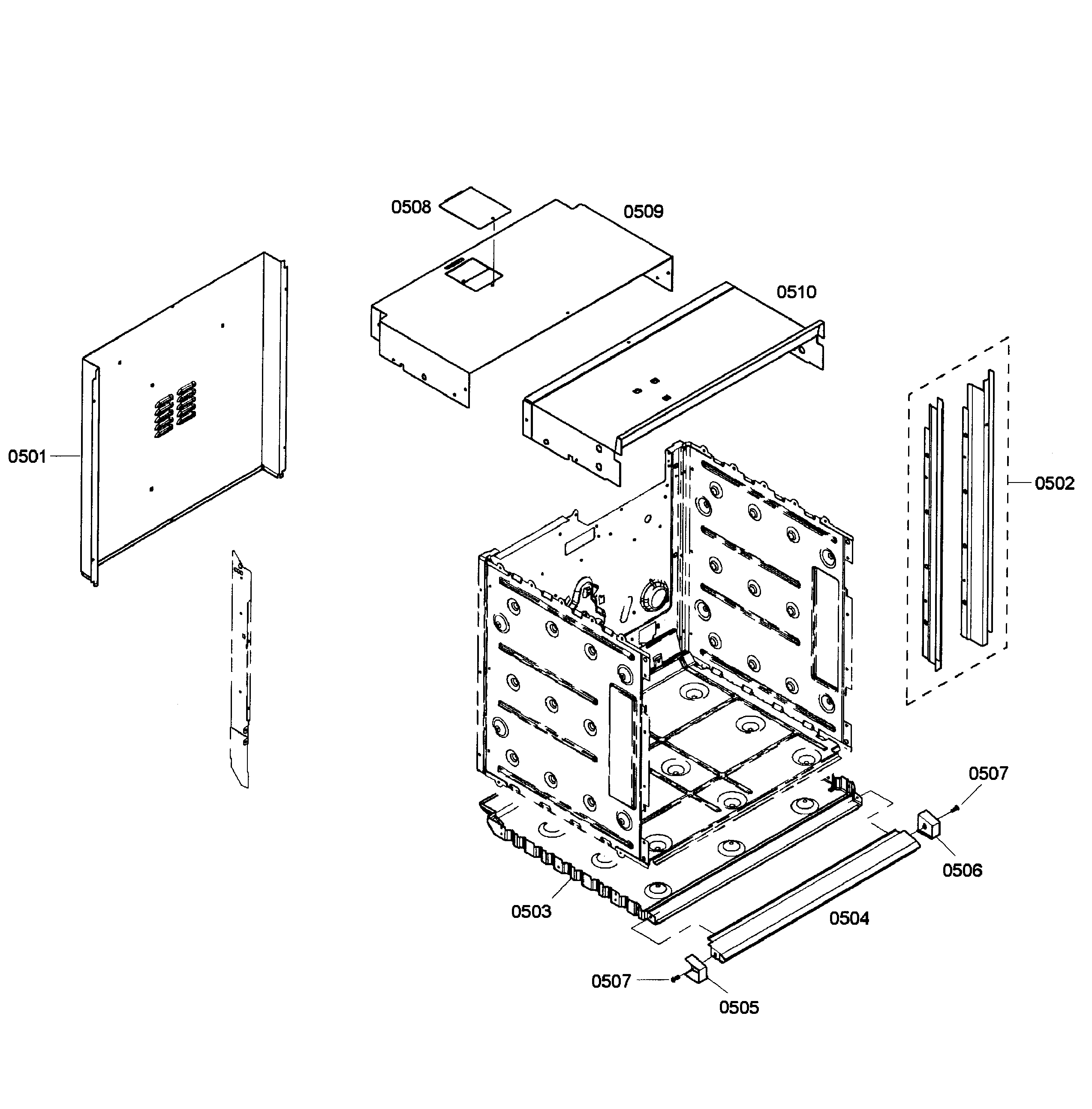 Bosch HBN3450UC/03 cabinet diagram