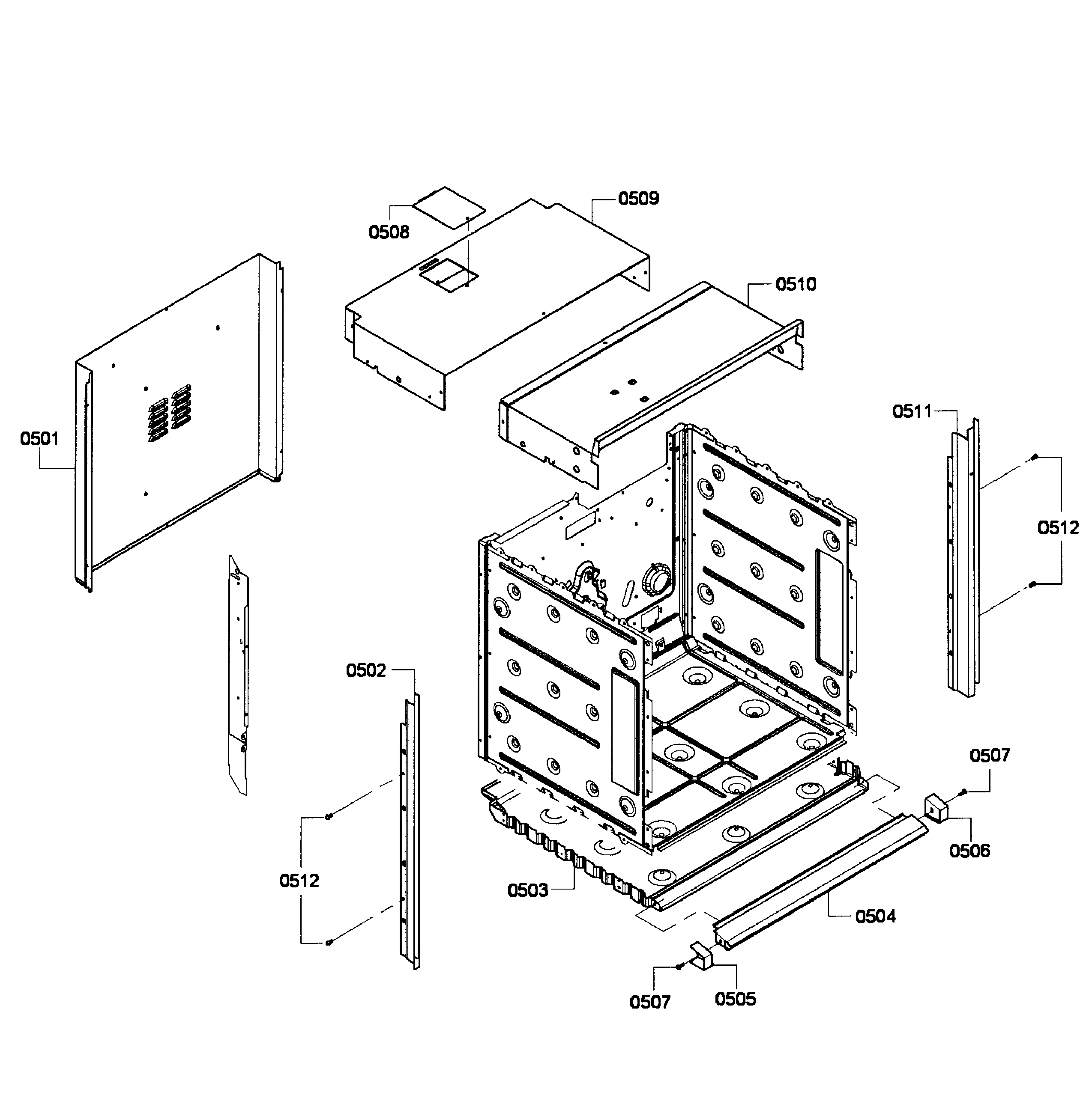 Bosch HBN3450UC/05 cabinet diagram