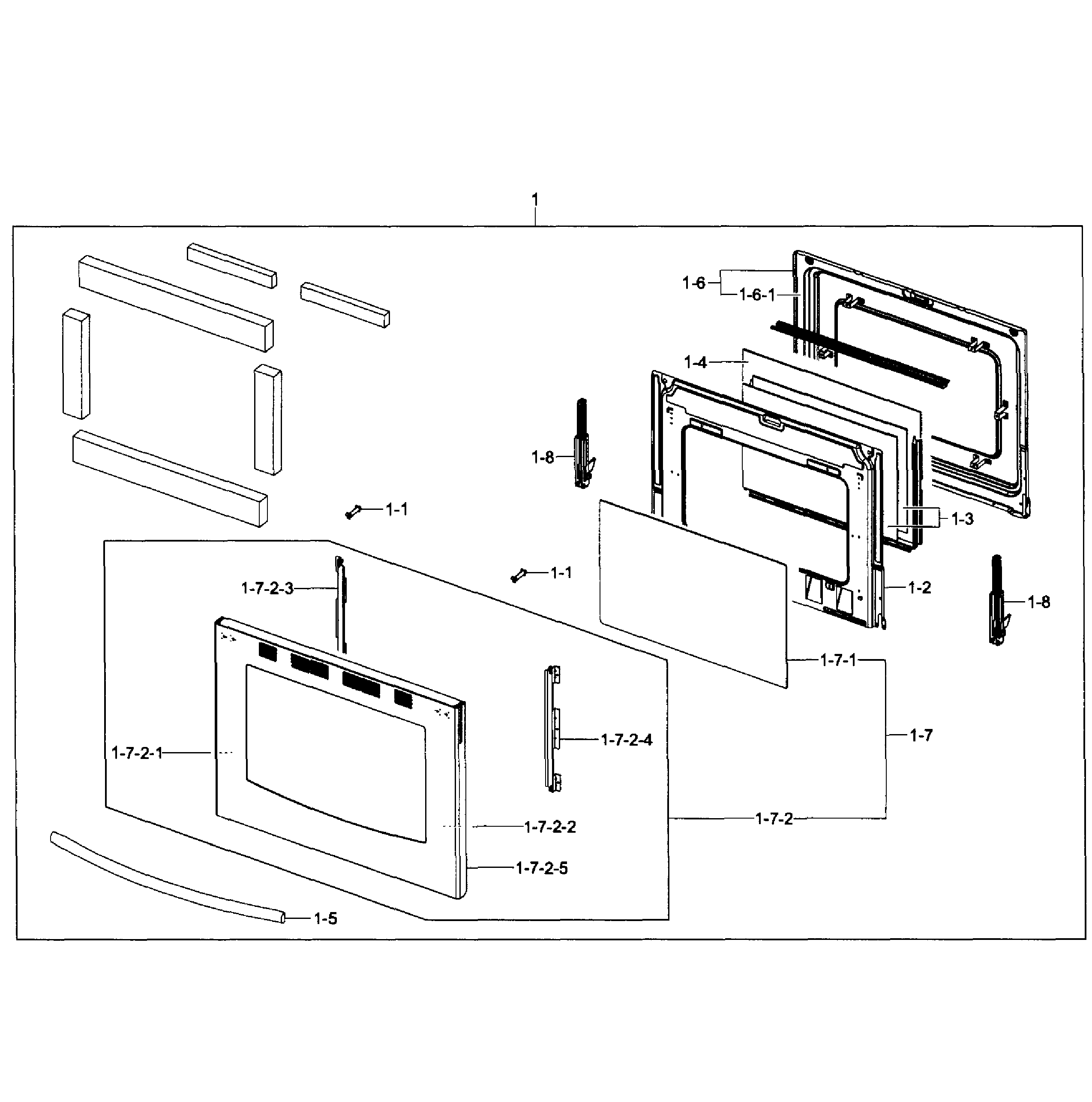 Samsung FX710BGS/XAA-02 door assy diagram