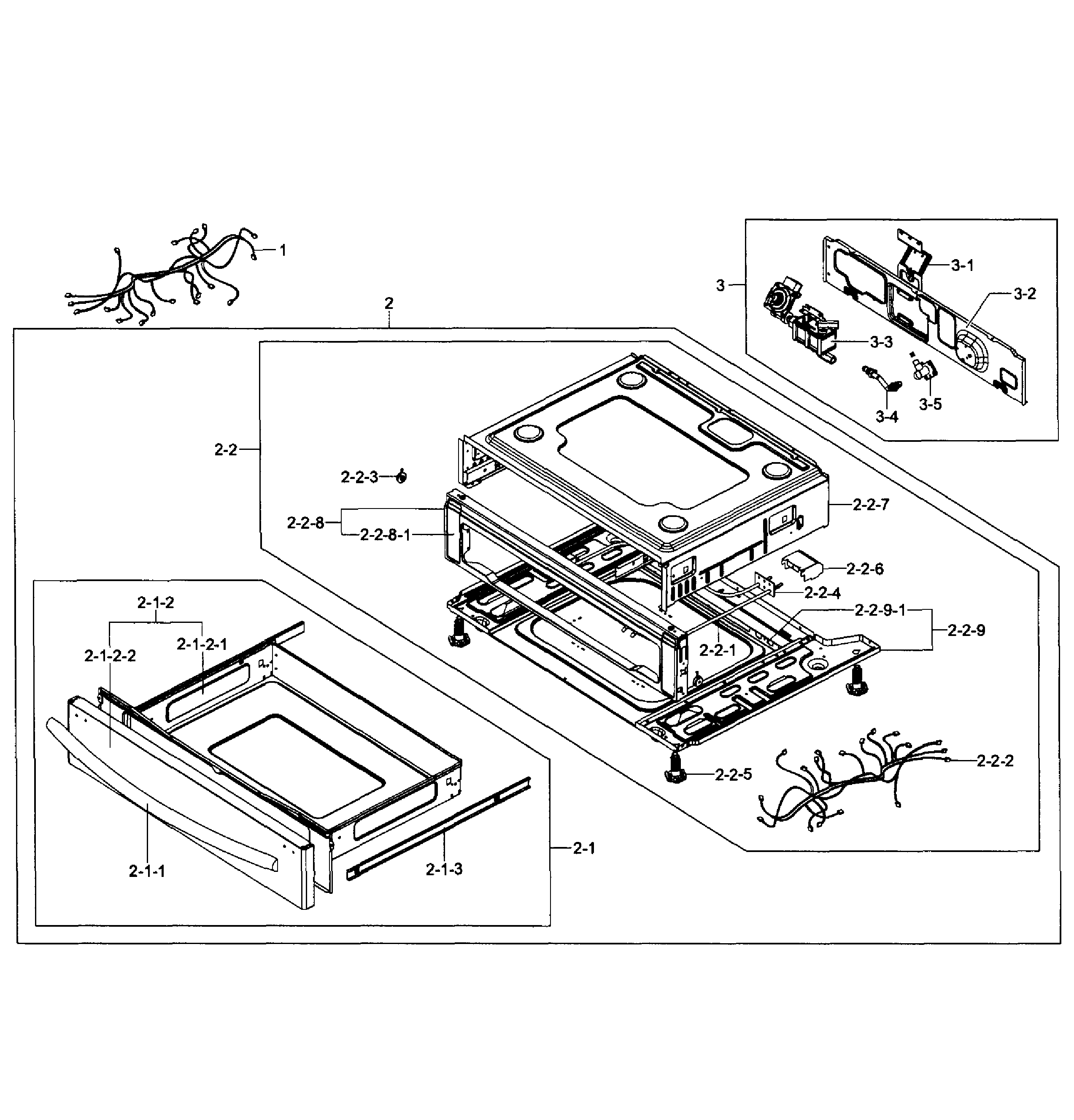 Samsung FX710BGS/XAA-02 drawer assy diagram