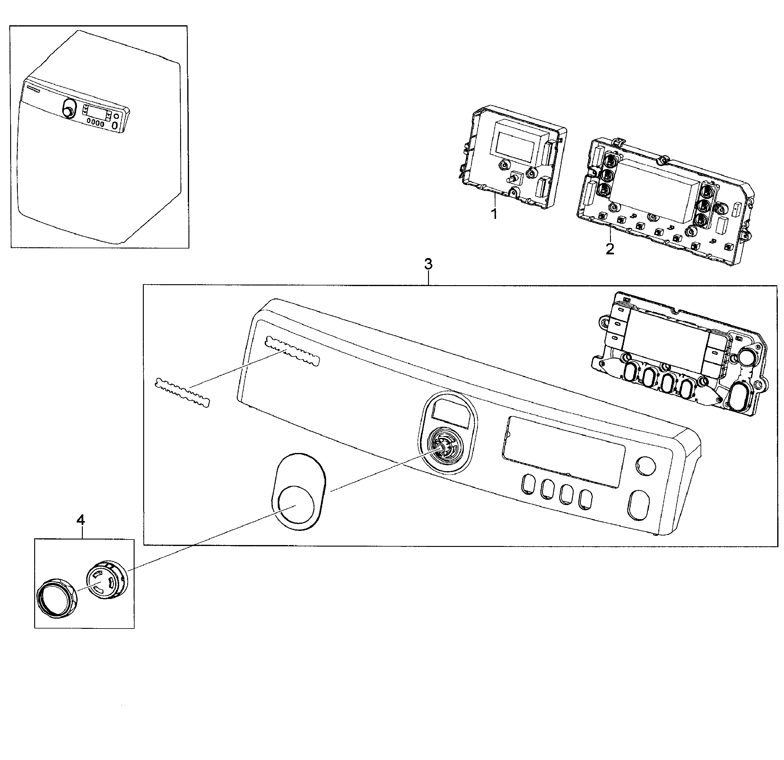 Samsung DV448AGE/XAA-01 control panel diagram