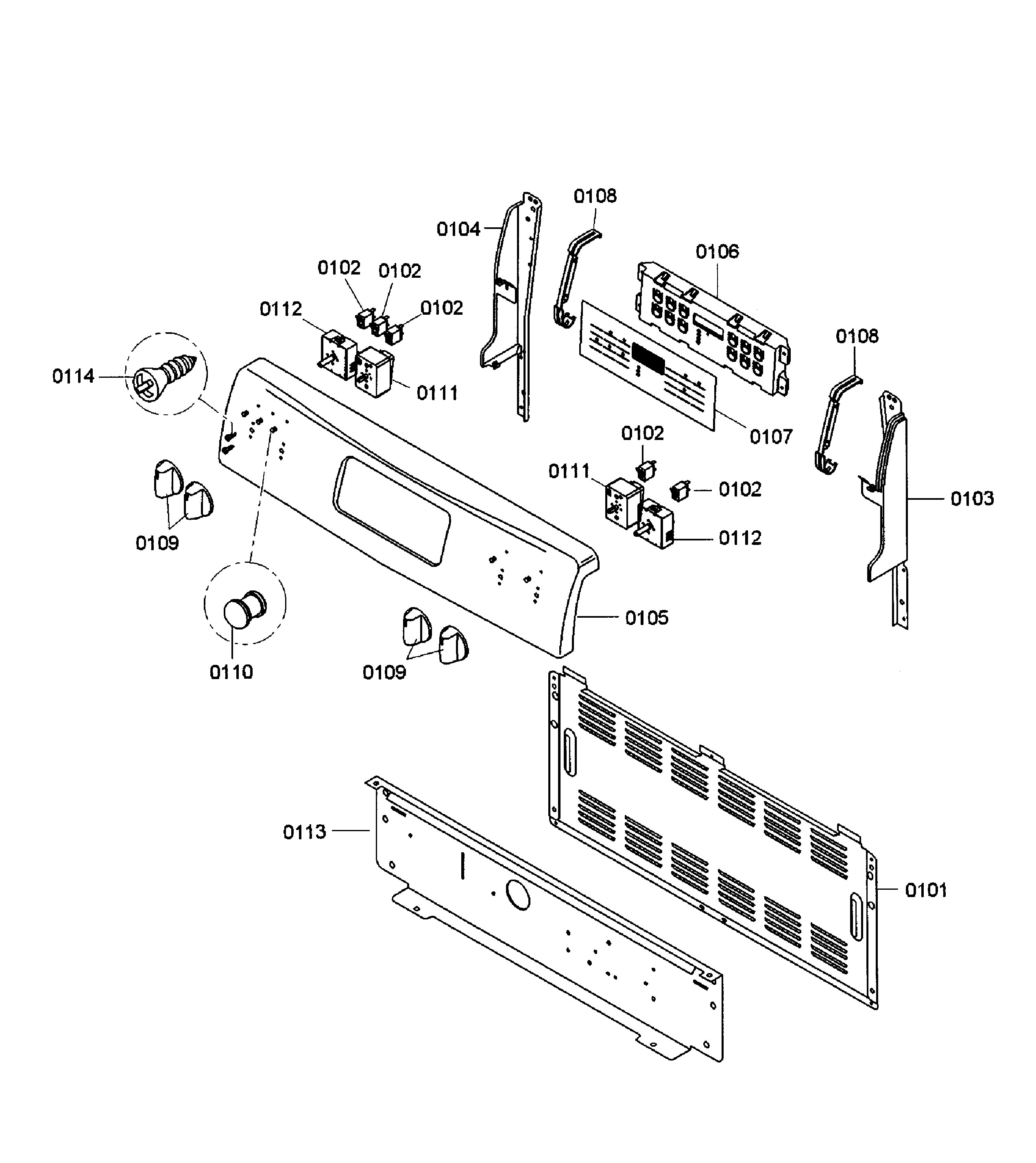 Bosch HES3023U/02 control panel diagram