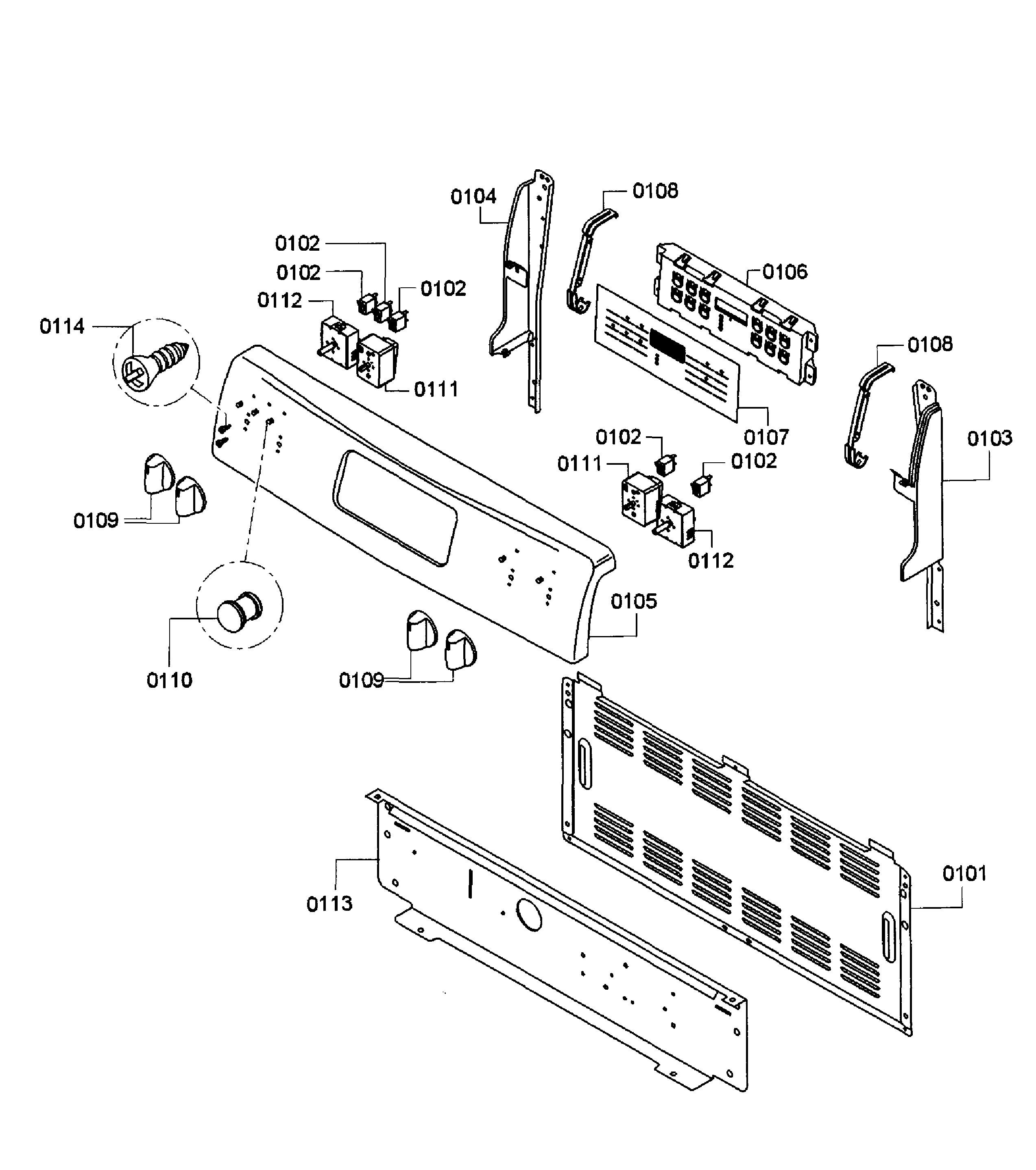 Bosch HES3023U/06 control panel diagram