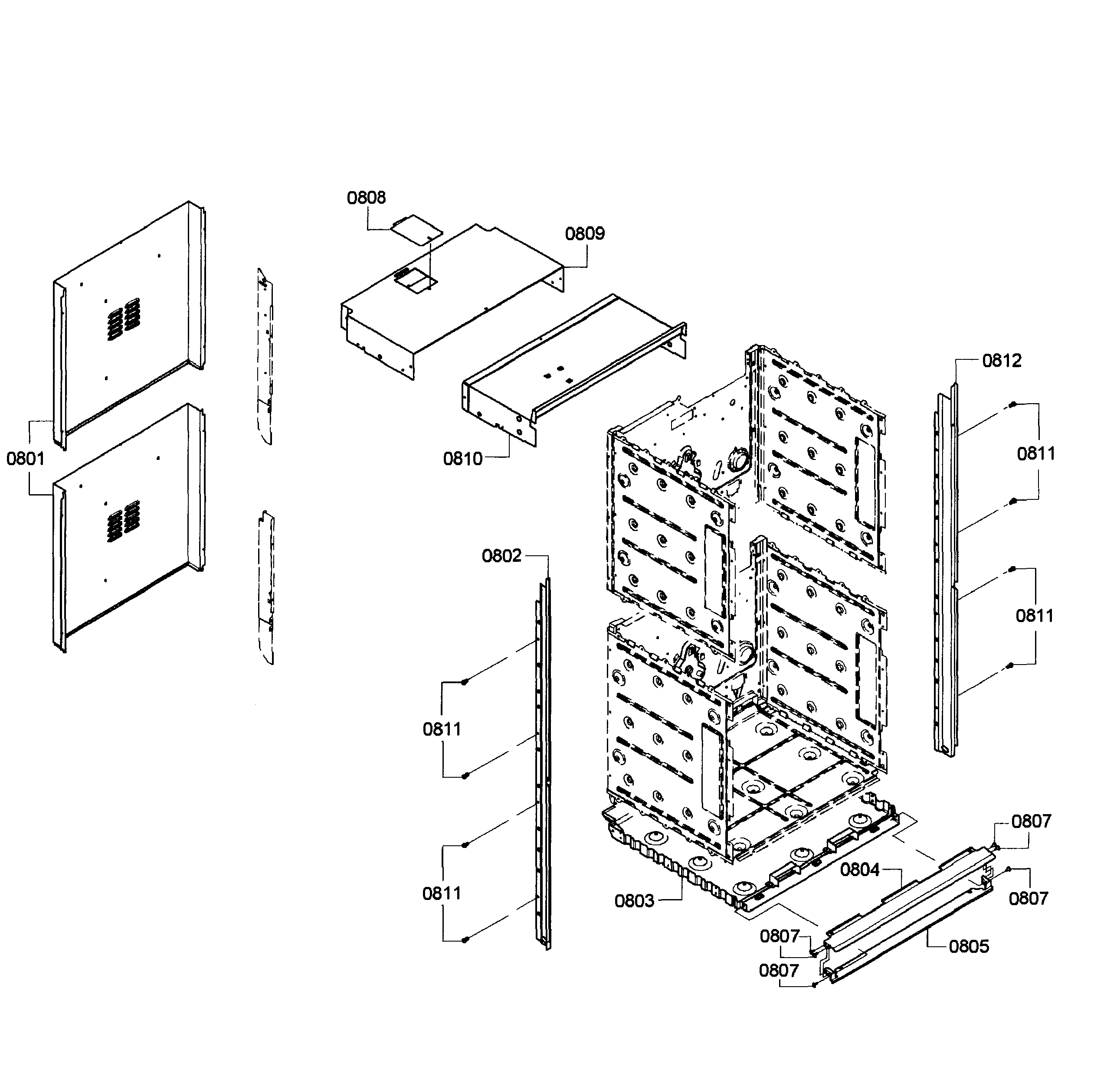 Bosch HBN3550UC/10 cabinet diagram