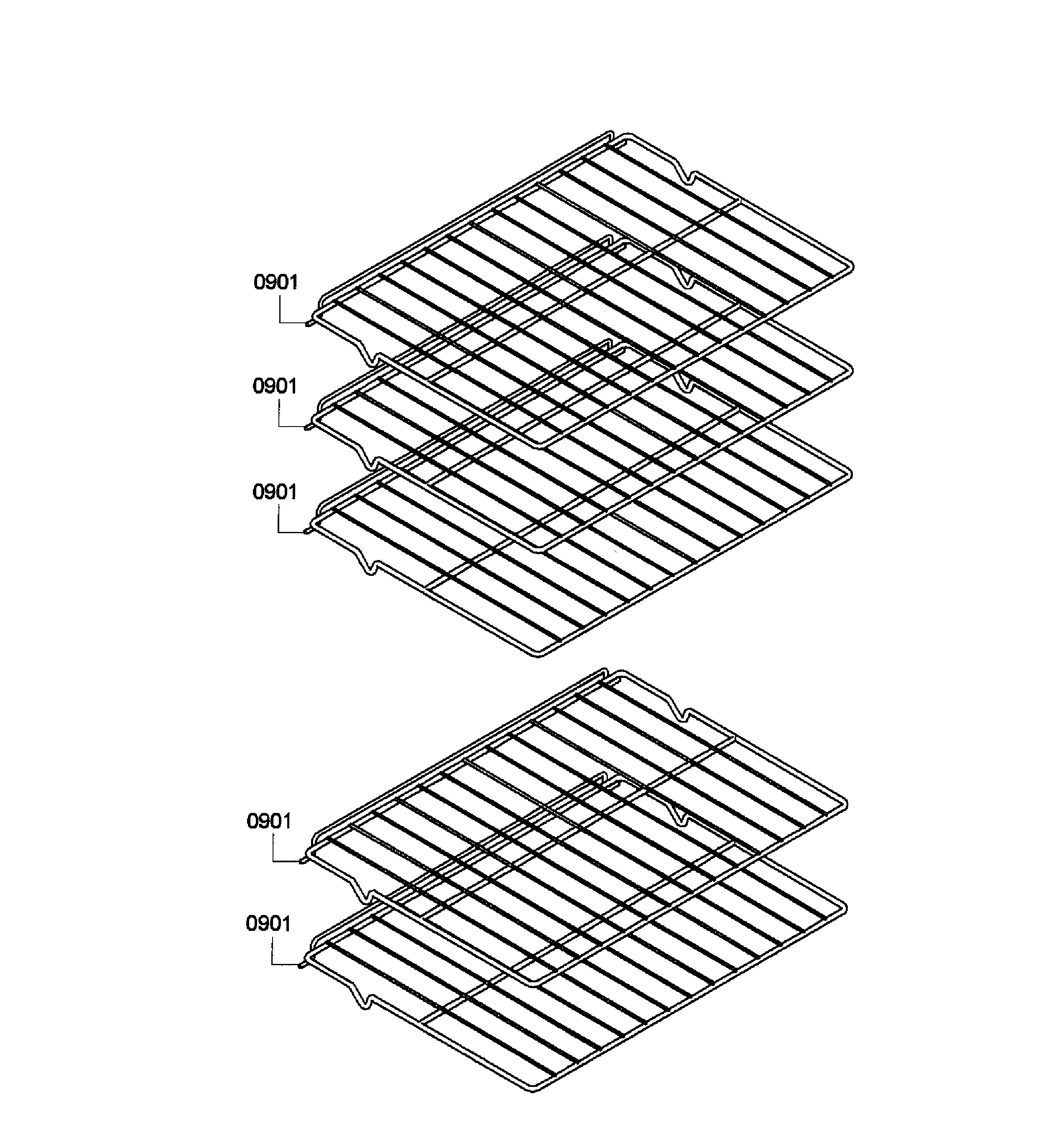 Bosch HBN3550UC/10 shelfs diagram