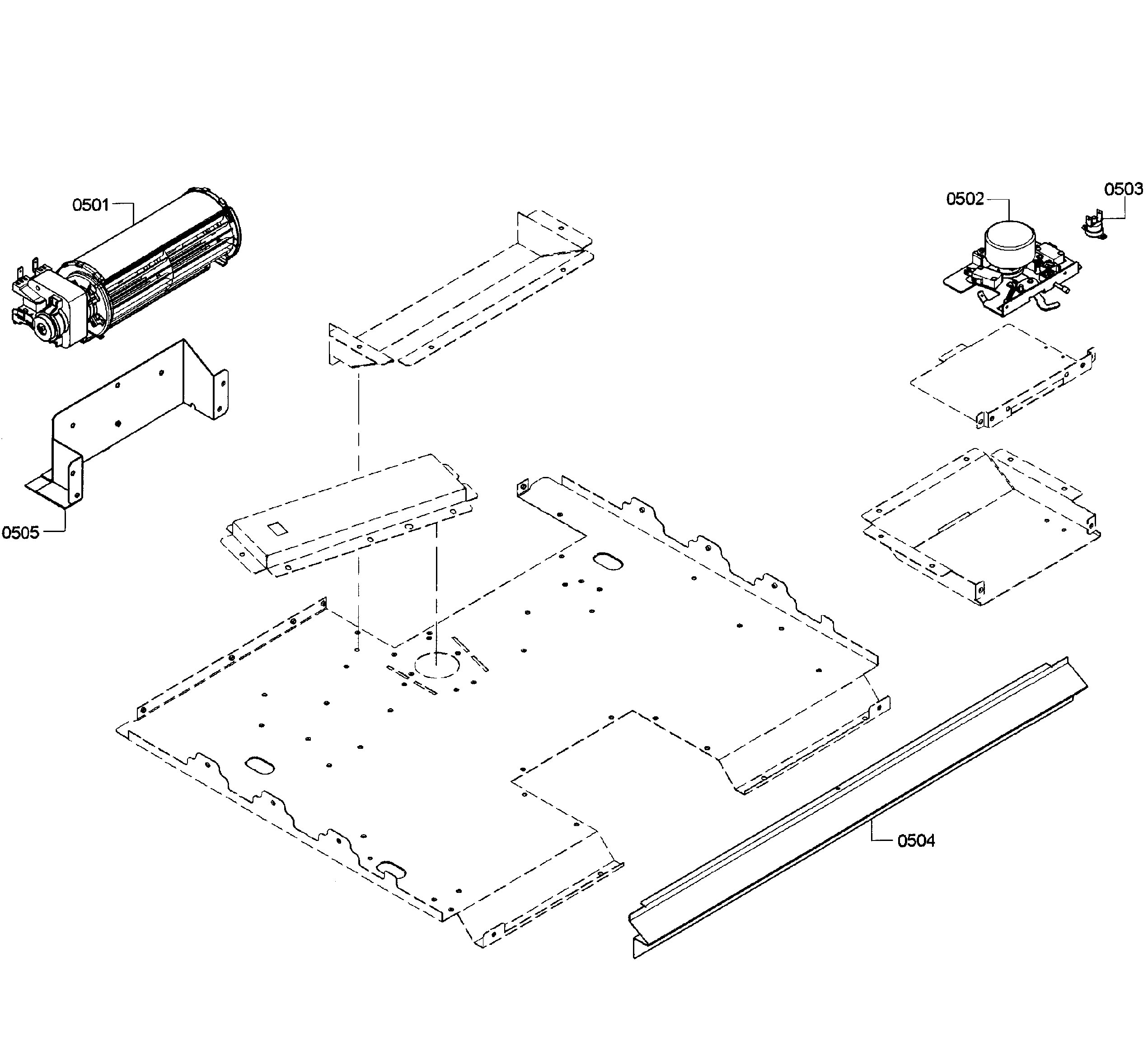 Bosch HBN3550UC/11 fan assy diagram