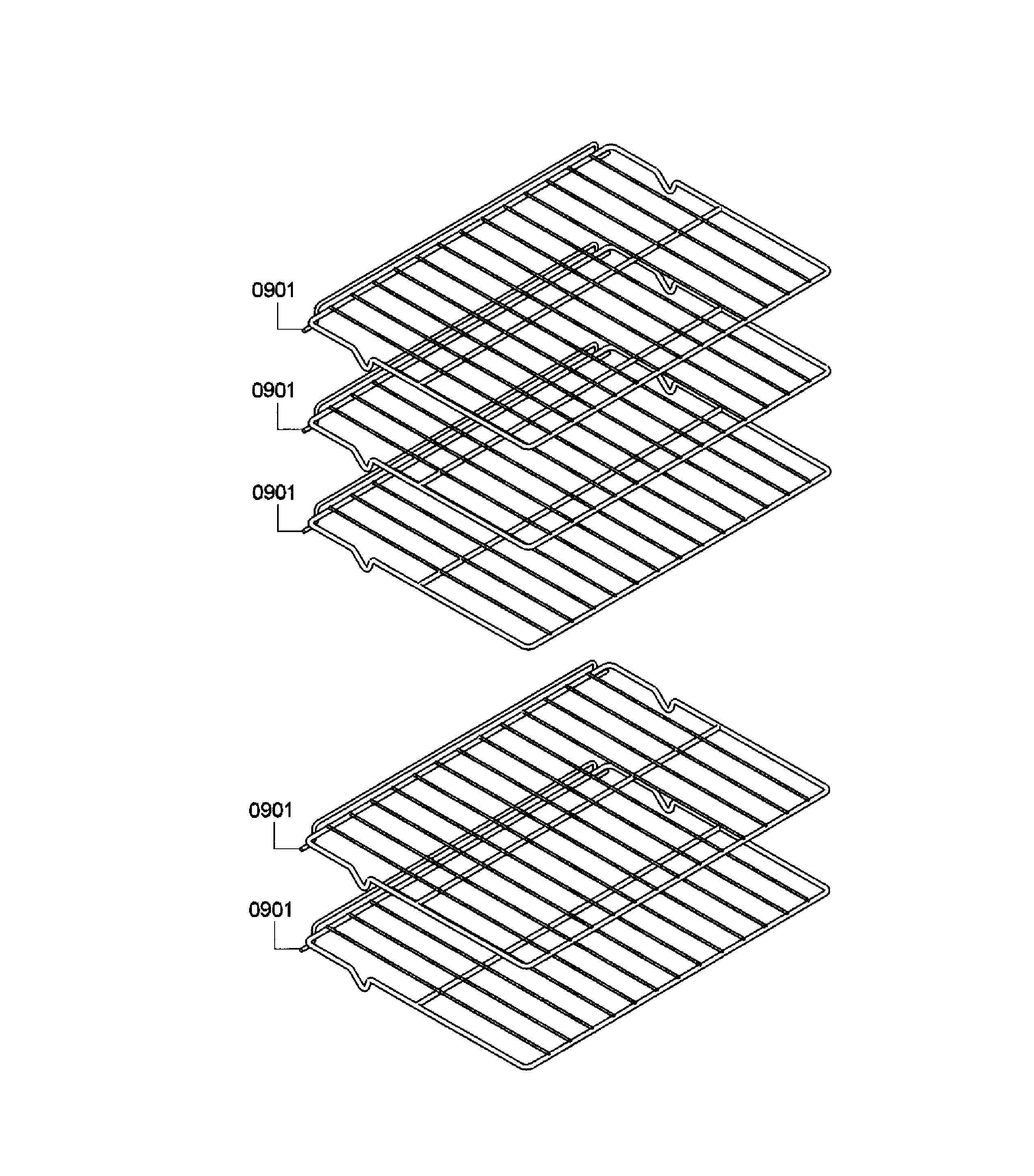 Bosch HBN3550UC/11 shelfs diagram