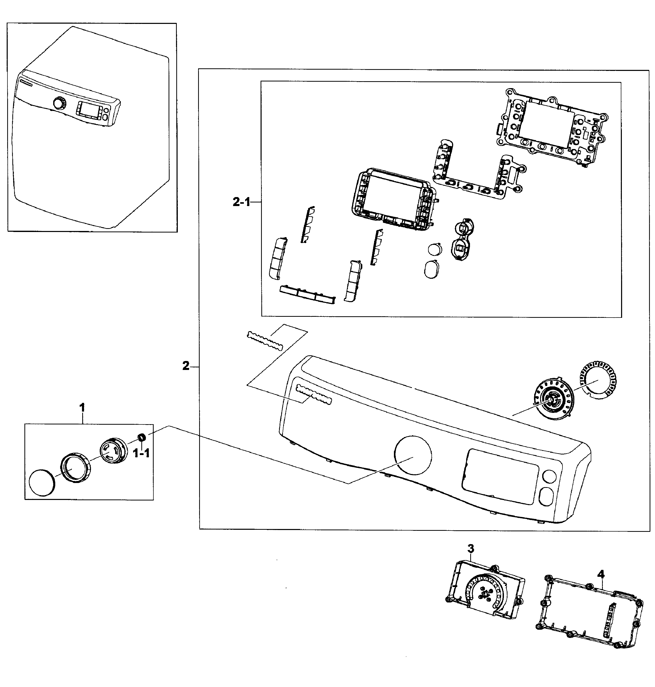 Samsung DV520AEP/XAA-00 control panel diagram
