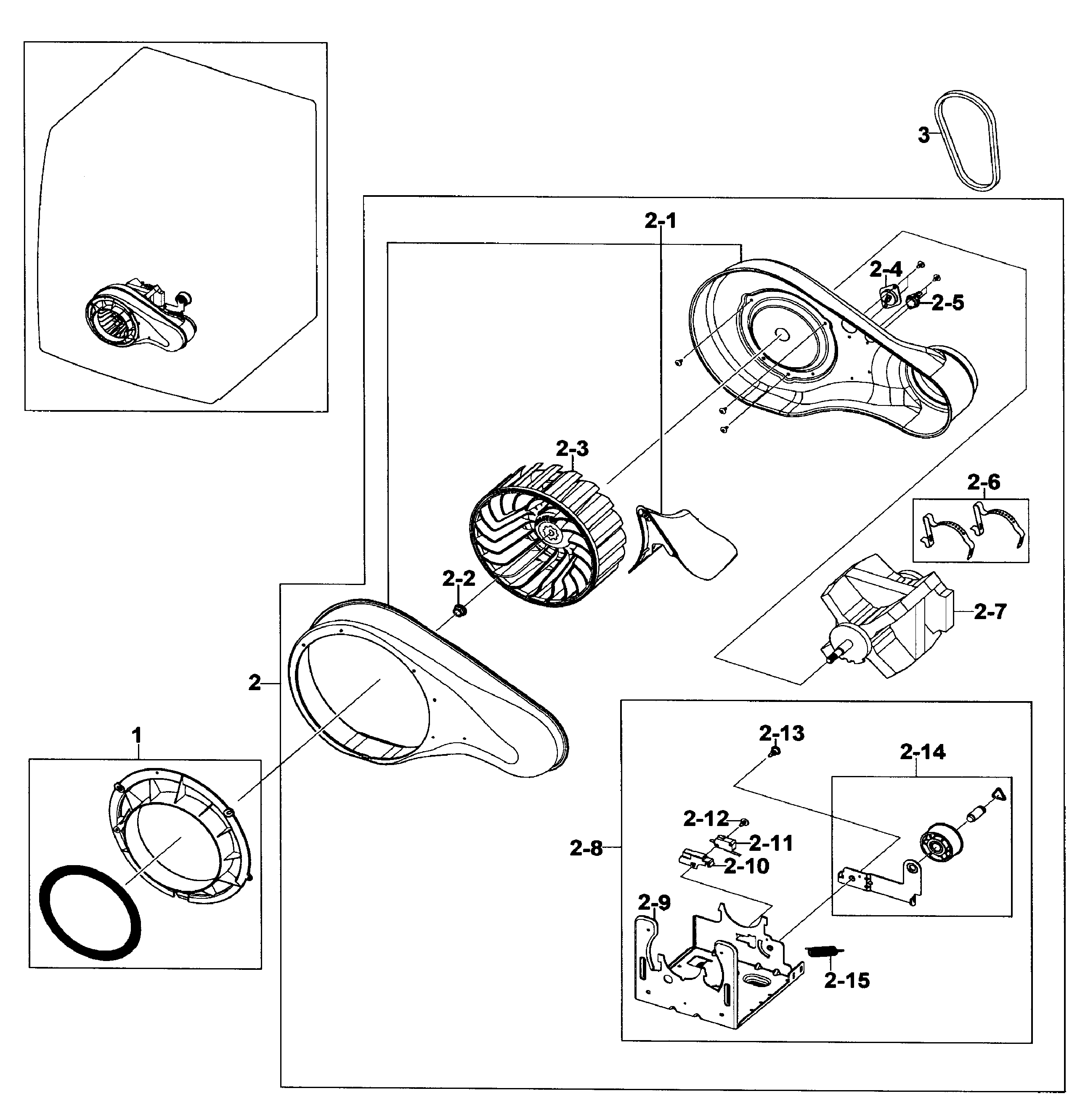 Samsung DV520AEP/XAA-00 motor assy diagram