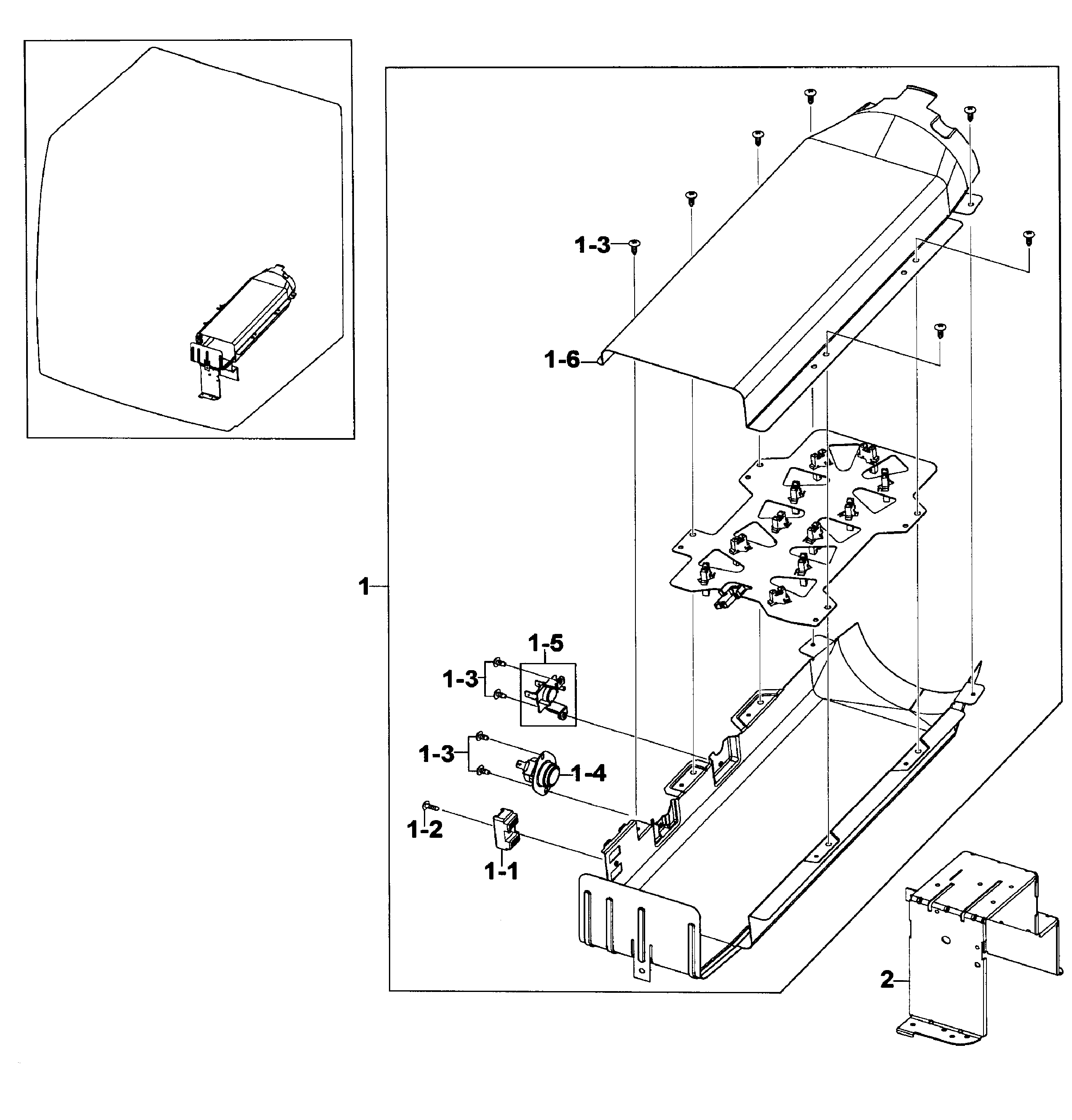 Samsung DV520AEP/XAA-02 heater assy diagram