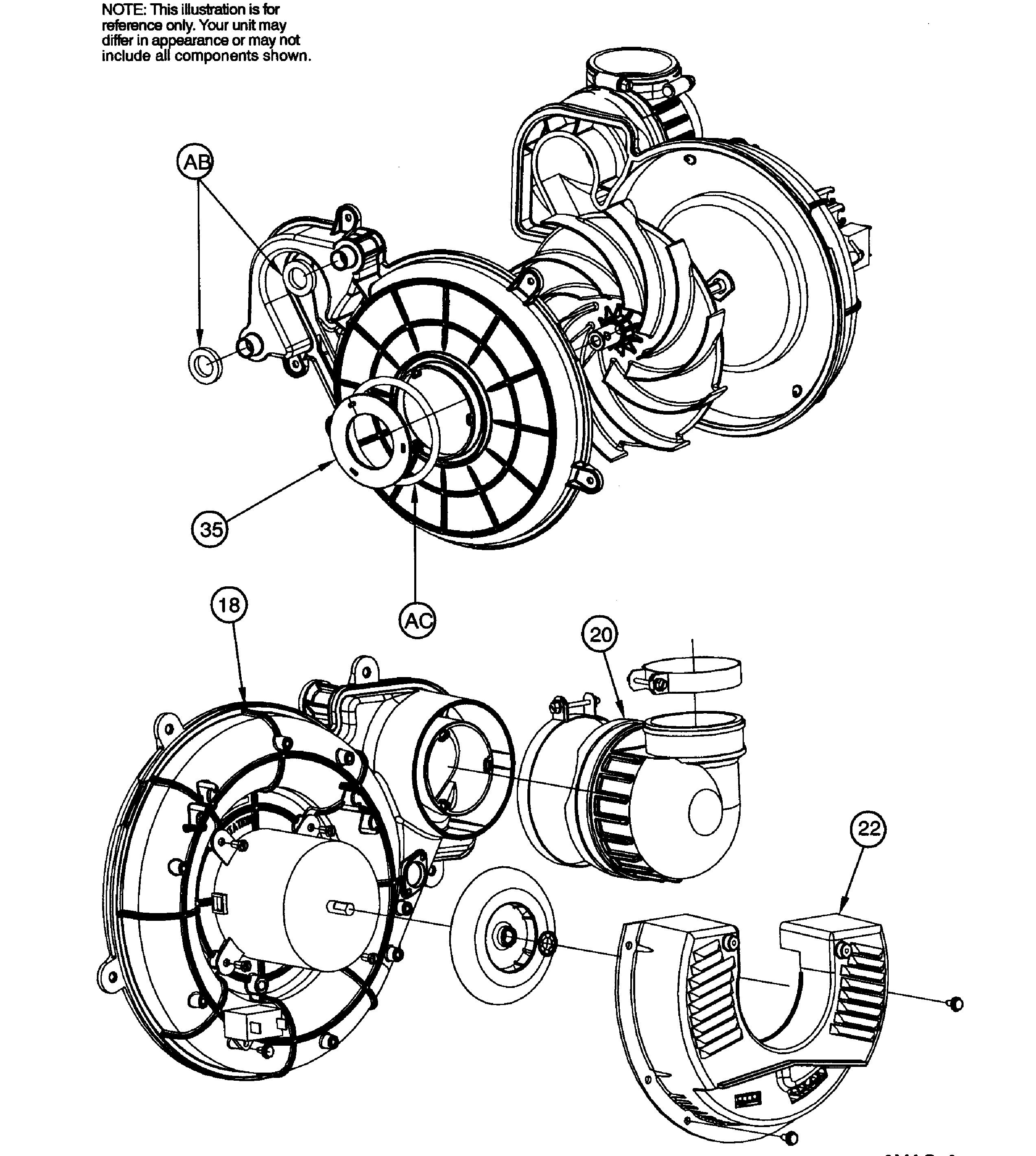 ICP G9MAC1002120A1 inducer assy diagram