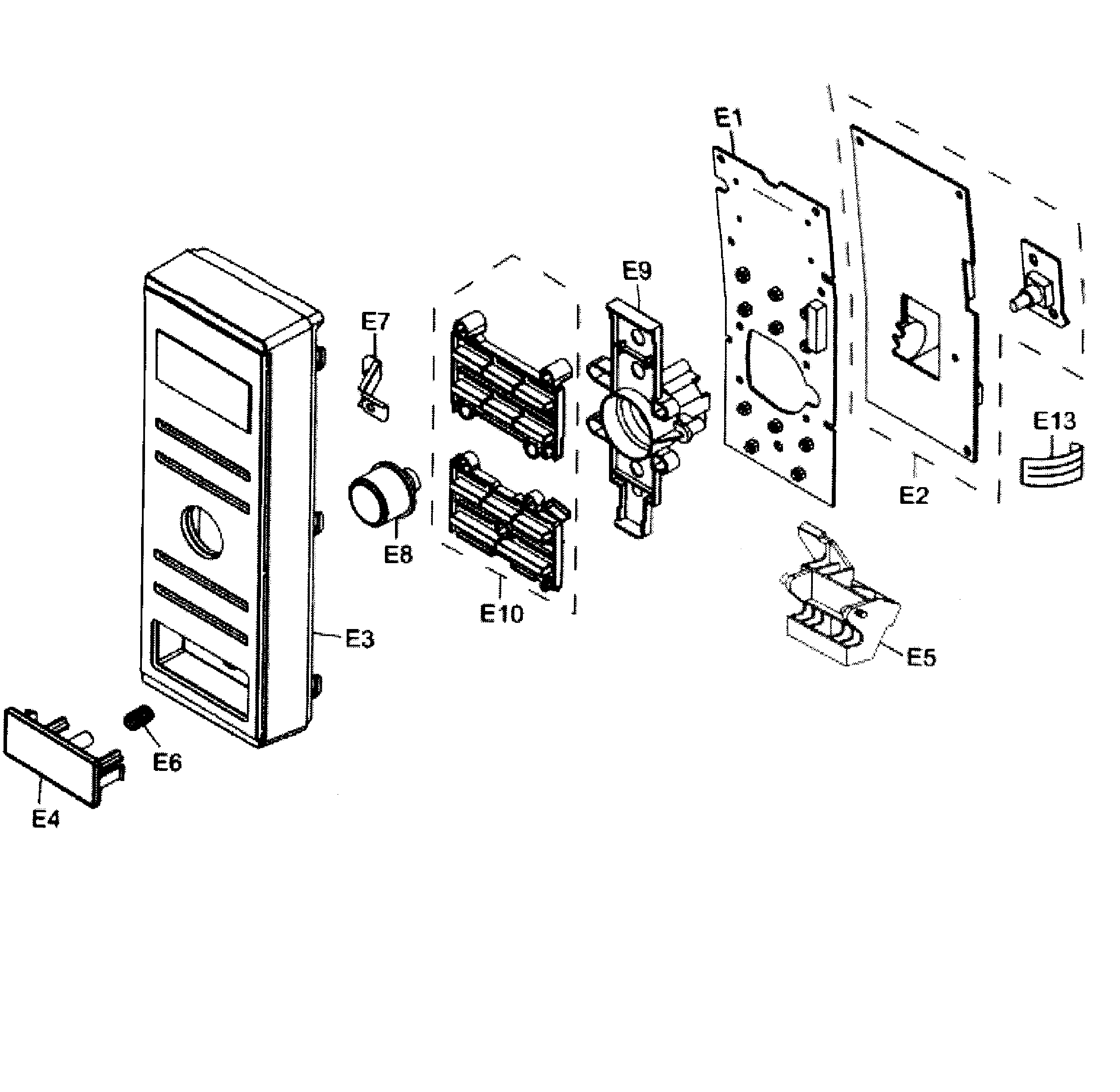 Panasonic NN-SD372S control panel diagram