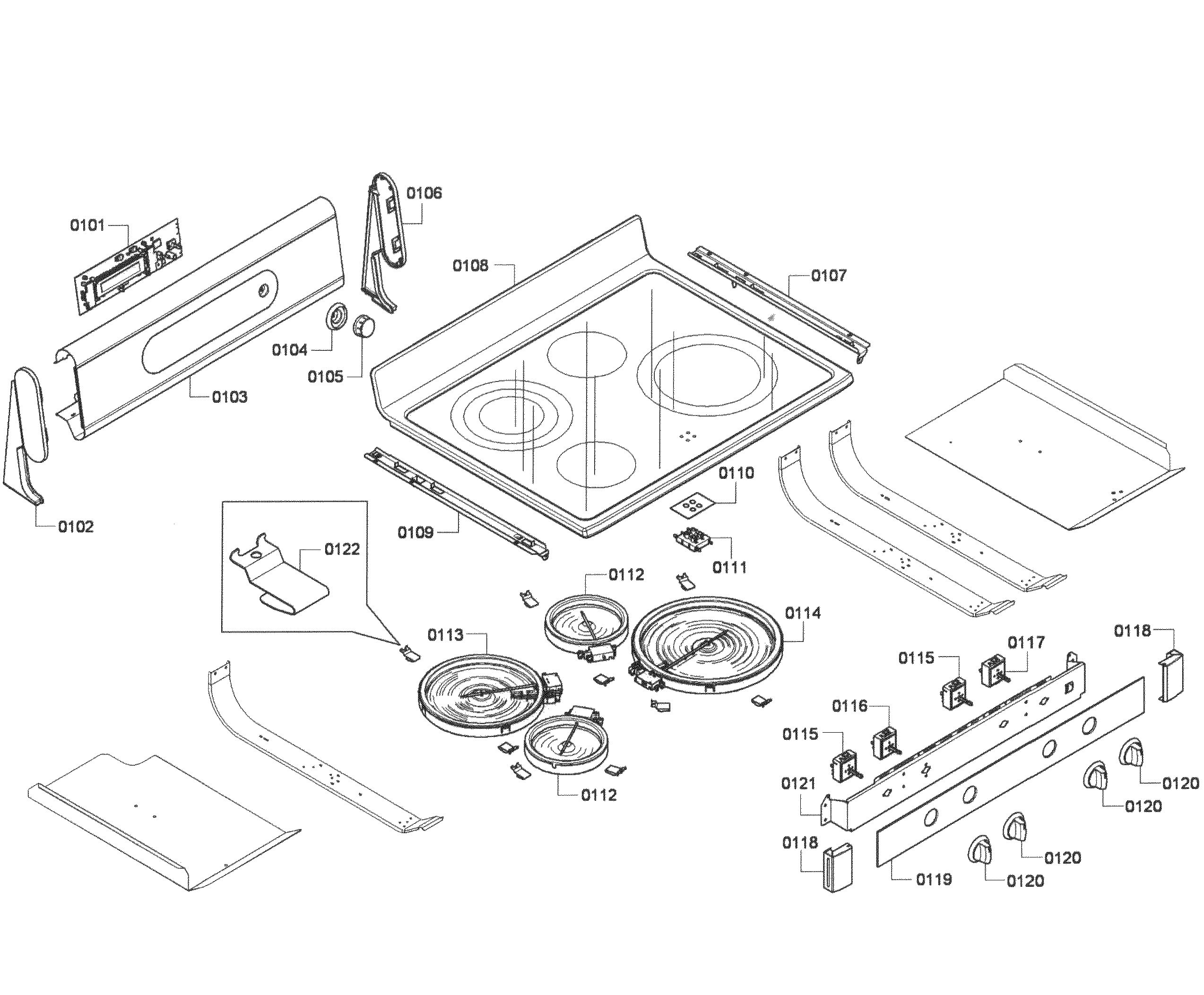 Bosch HES7282U/03 control panel diagram