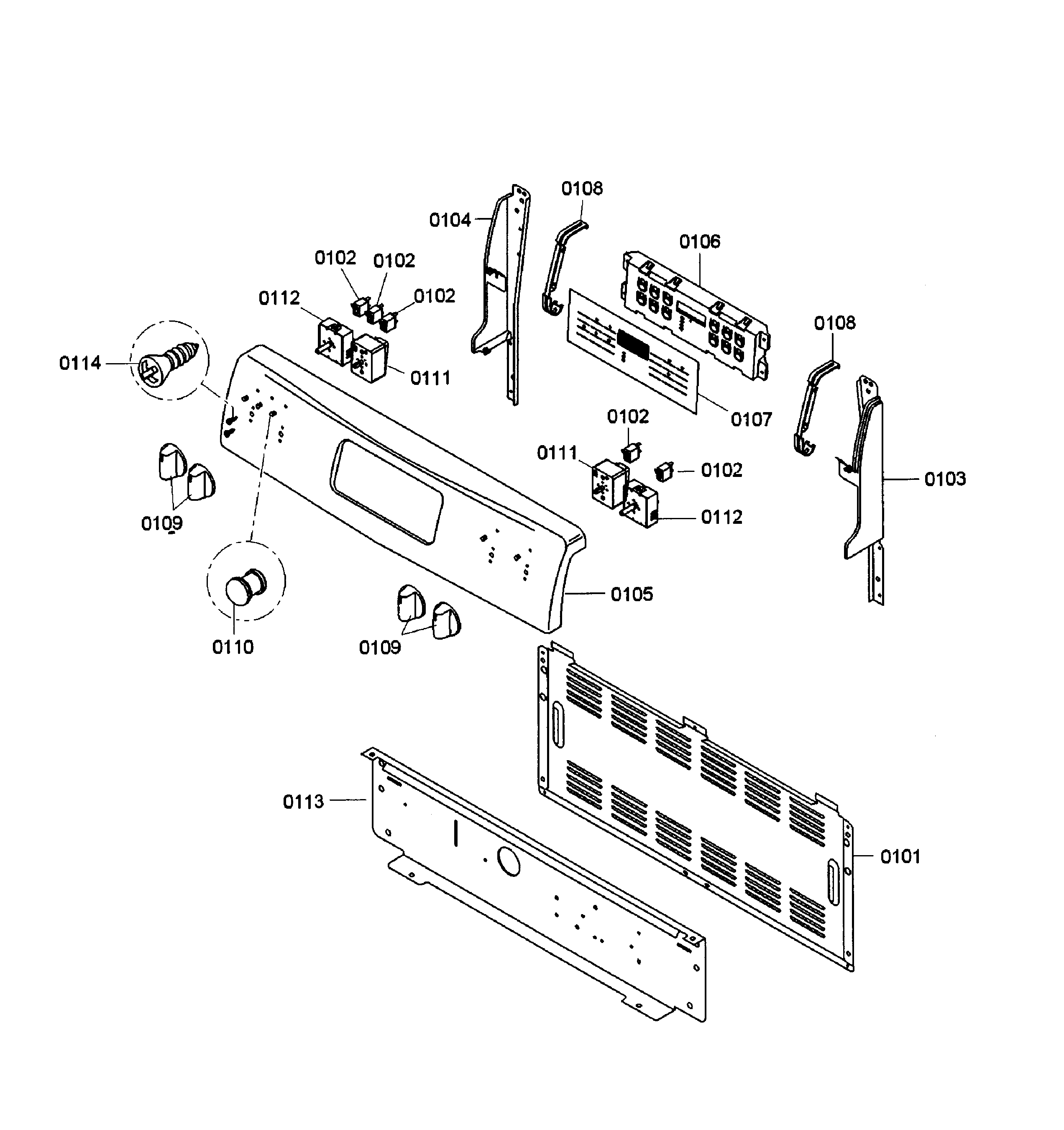Bosch HES3063U/02 control panel diagram
