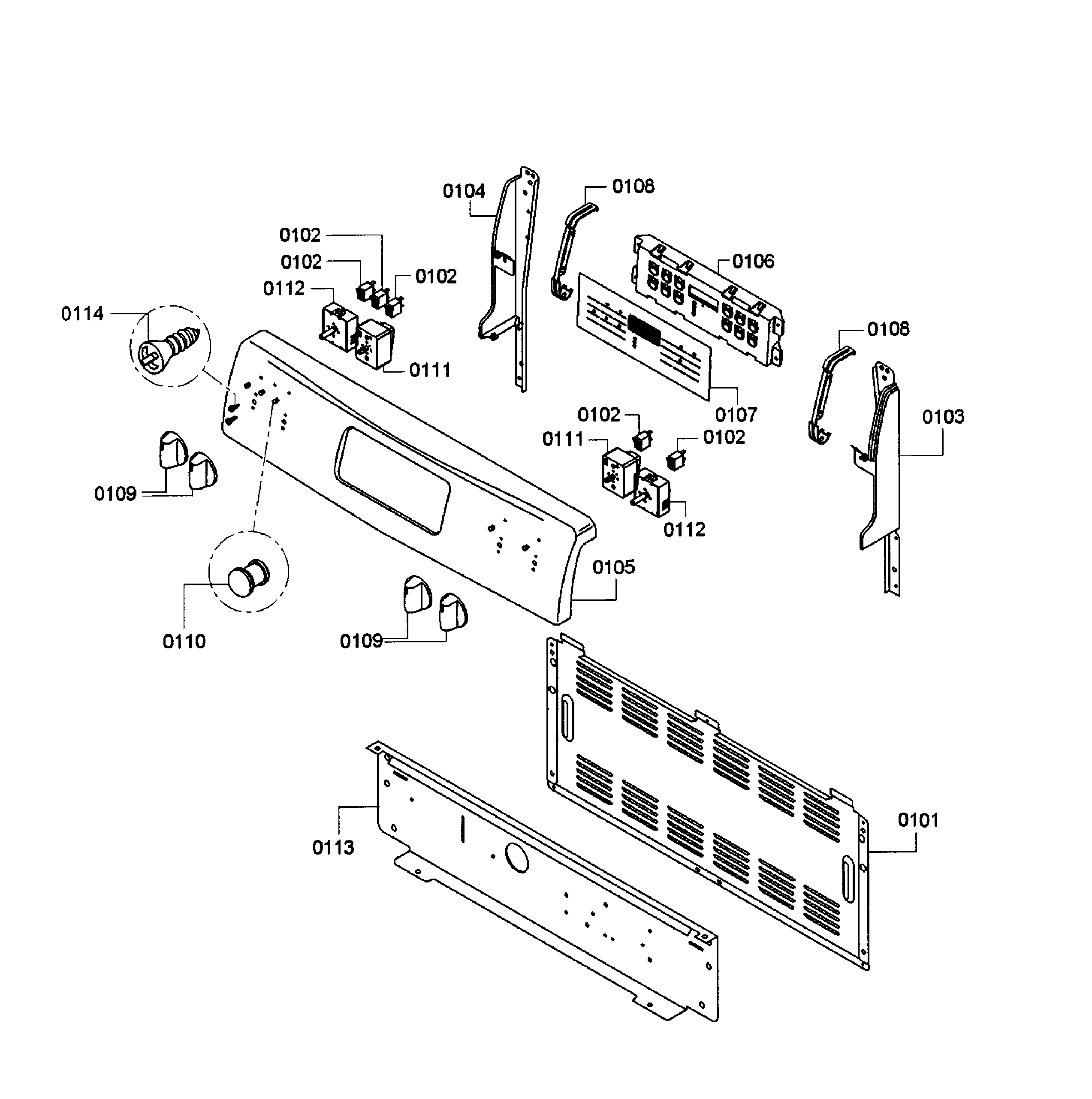 Bosch HES3063U/06 control panel diagram