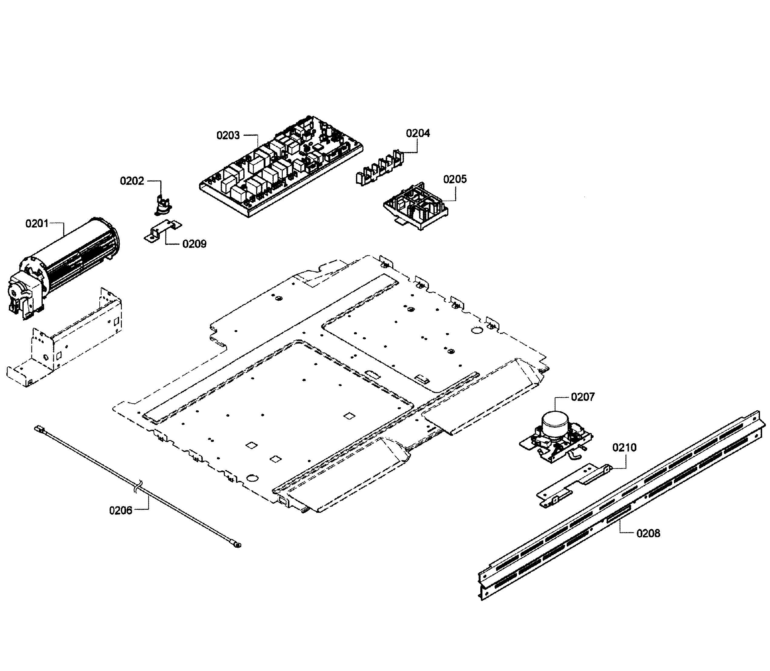 Bosch HBL3560UC/09 pcb's assy diagram