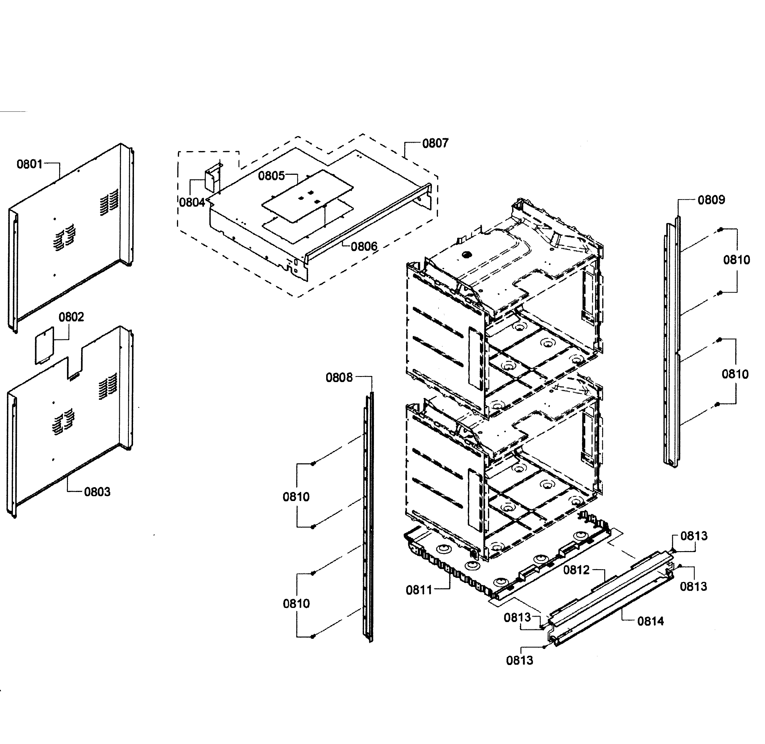 Bosch HBL3560UC/09 cabinet diagram