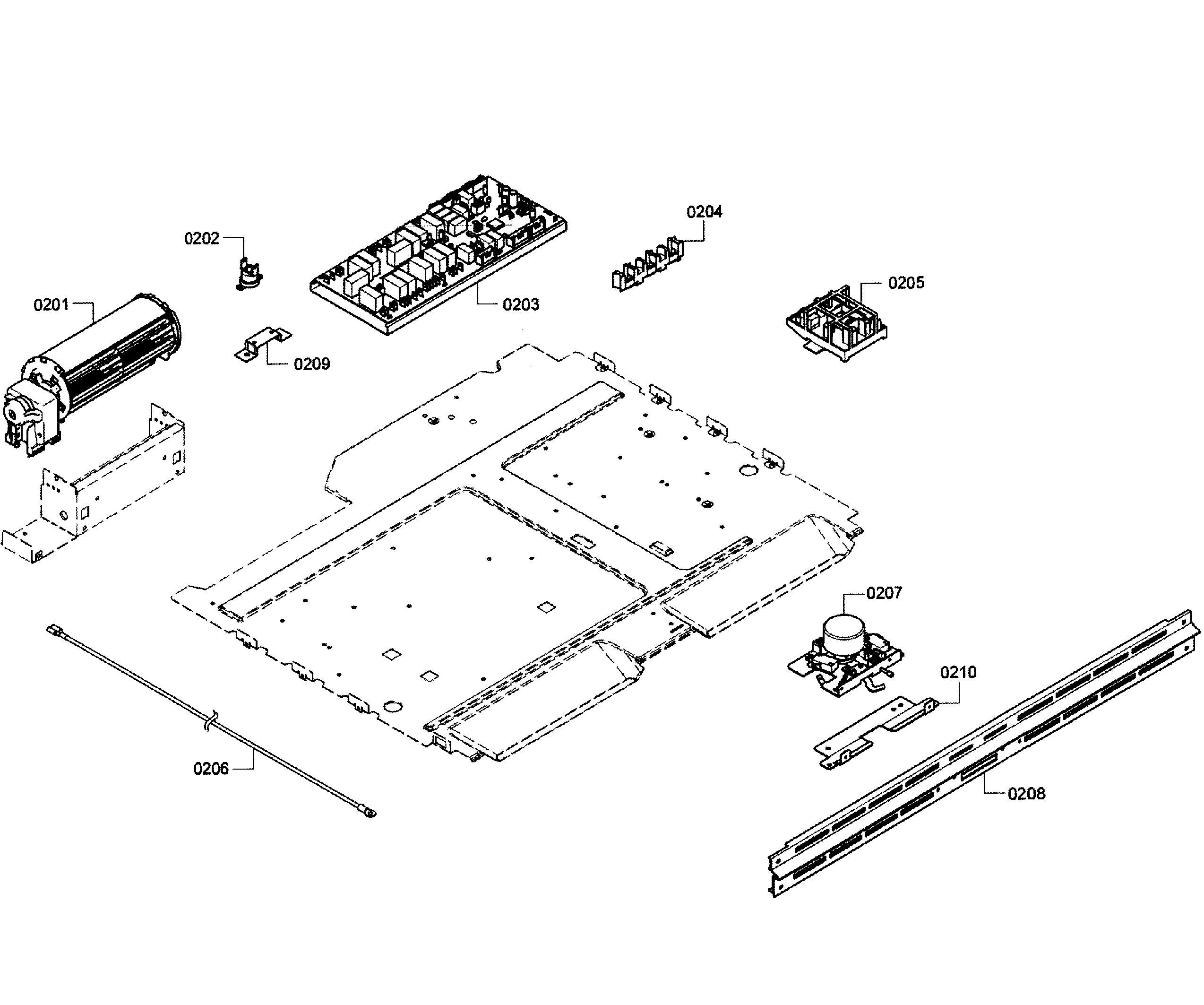 Bosch HBL5660UC/09 pcb's assy diagram