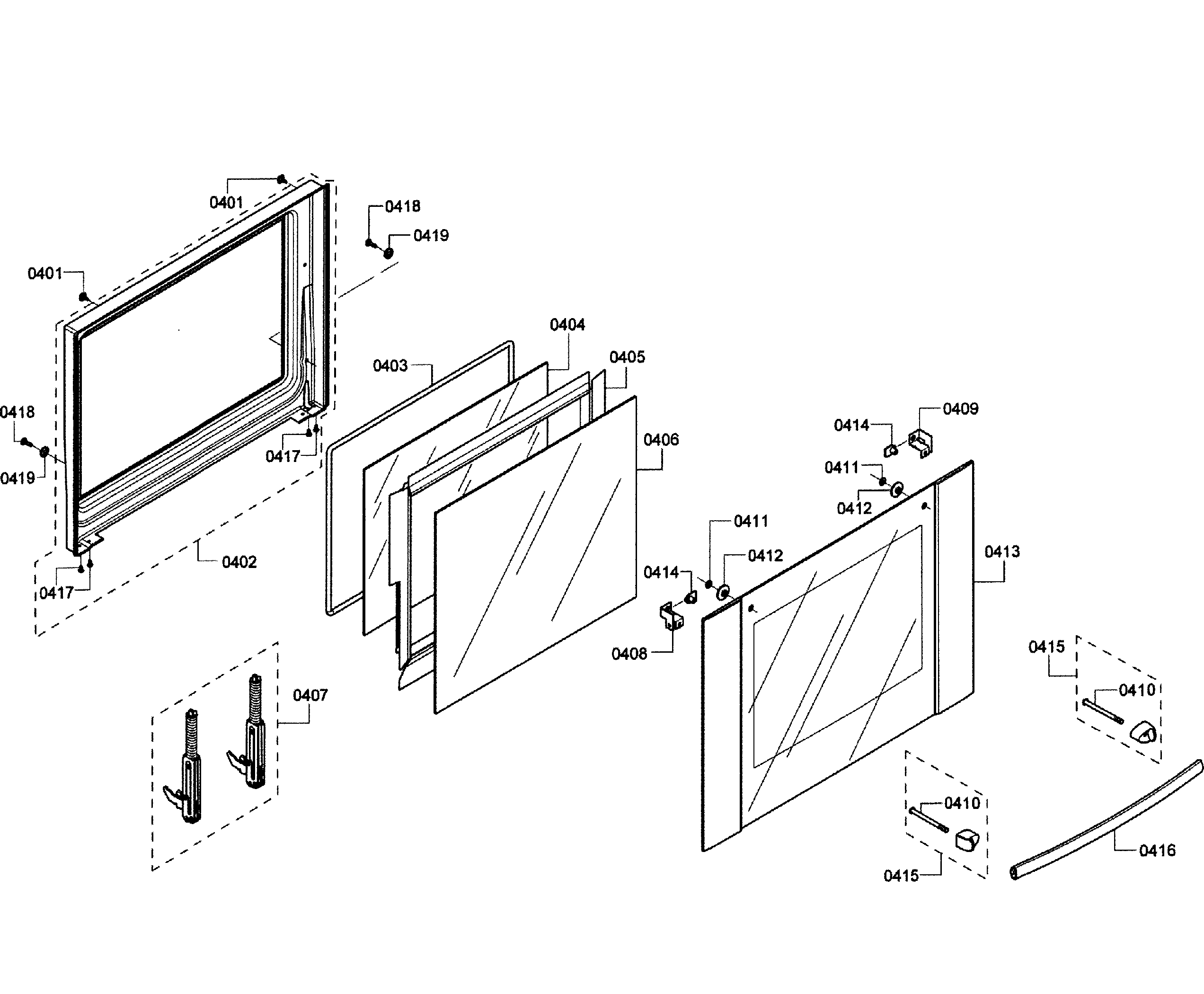 Bosch HBL5660UC/09 door upper diagram